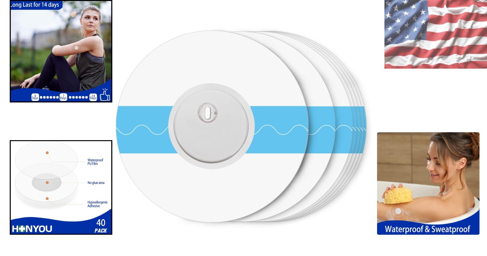 Hypoallergenic Waterproof Sensor Covers for Libre 3 – 15 Days of Full Protection