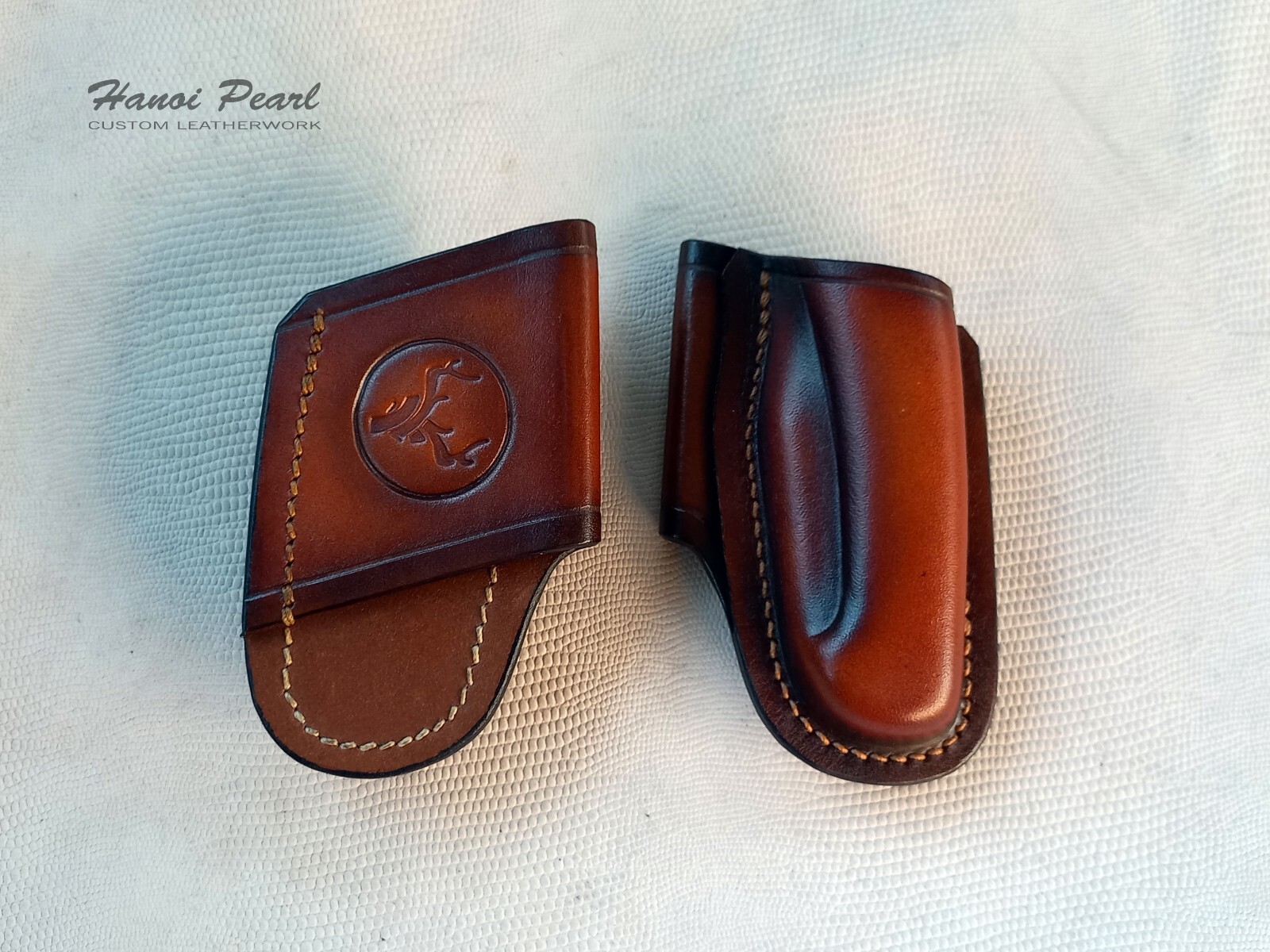 Buck 112 Custom Sheath | Strongside Horizontal Carry Leather Sheath