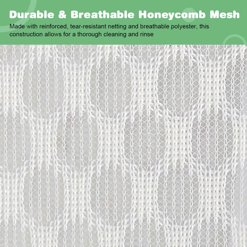 Tenn Well Durable Honeycomb Mesh Laundry Bags, 2 XX-Large 24″ x 24″, White