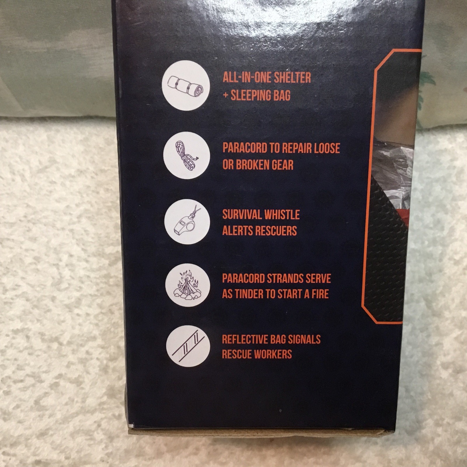 Go Time Gear Life Bivy Emergency Survival Sleeping Bag Thermal Bright Orange