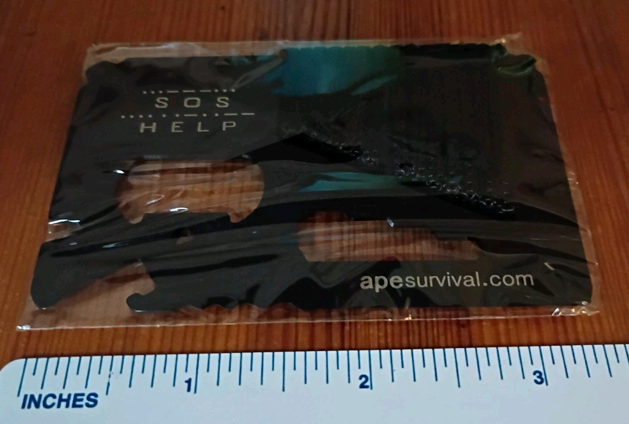 (NEW) APE SURVIVAL 15 in 1 Keychain Tool Camping Outdoor Hiking FREE US SHIP