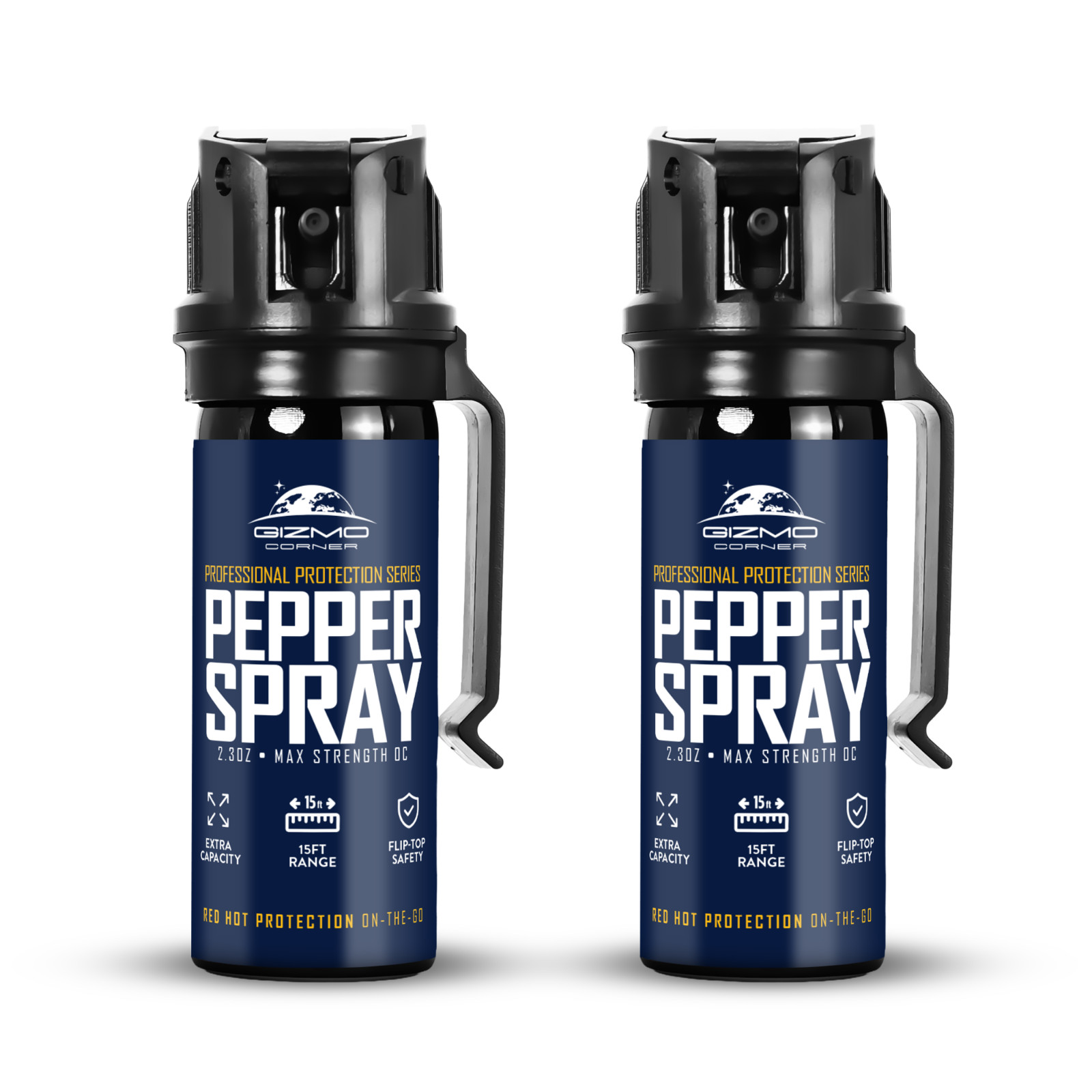 Gizmo Corner 2.3oz Pepper Spray 15ft Range Flip-Top Safety for Women Protection