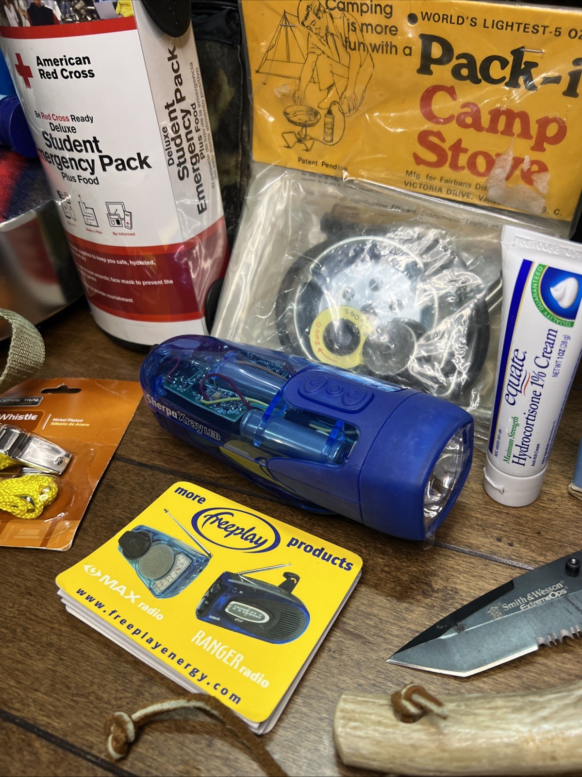 Emergency Survival Kit Camping Disaster EarthQuake Bug-Out Smith Wesson Knife