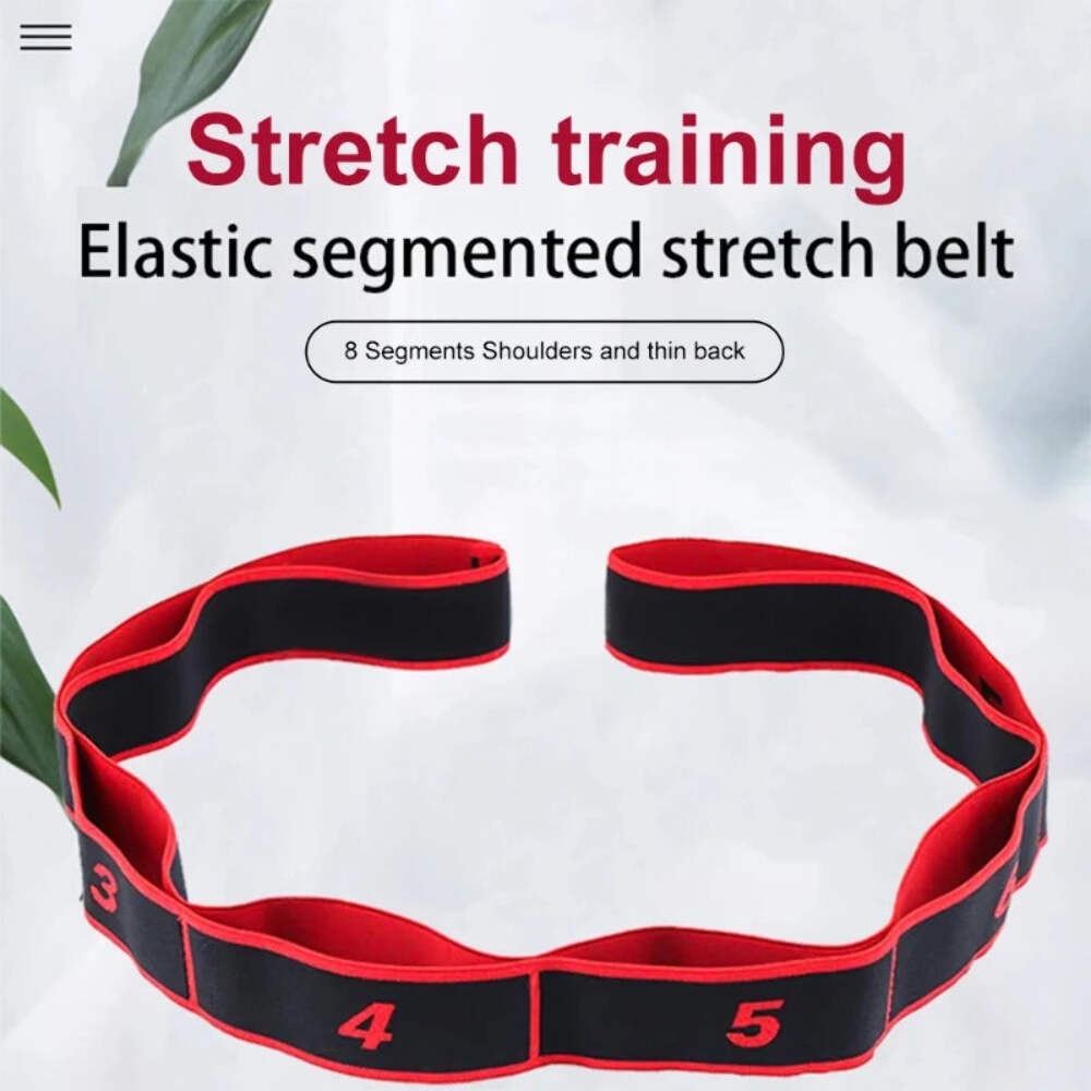 8 Section Style Dance Yoga Stretching Belt Pilates Fitness Tension Digital Elast