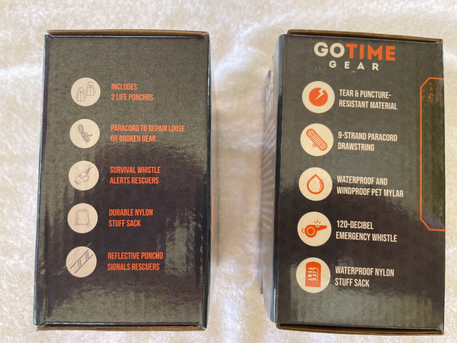 Outdoor Go Time Gear – (1) two-person Emergency Survival Tent + 2 Ponchos