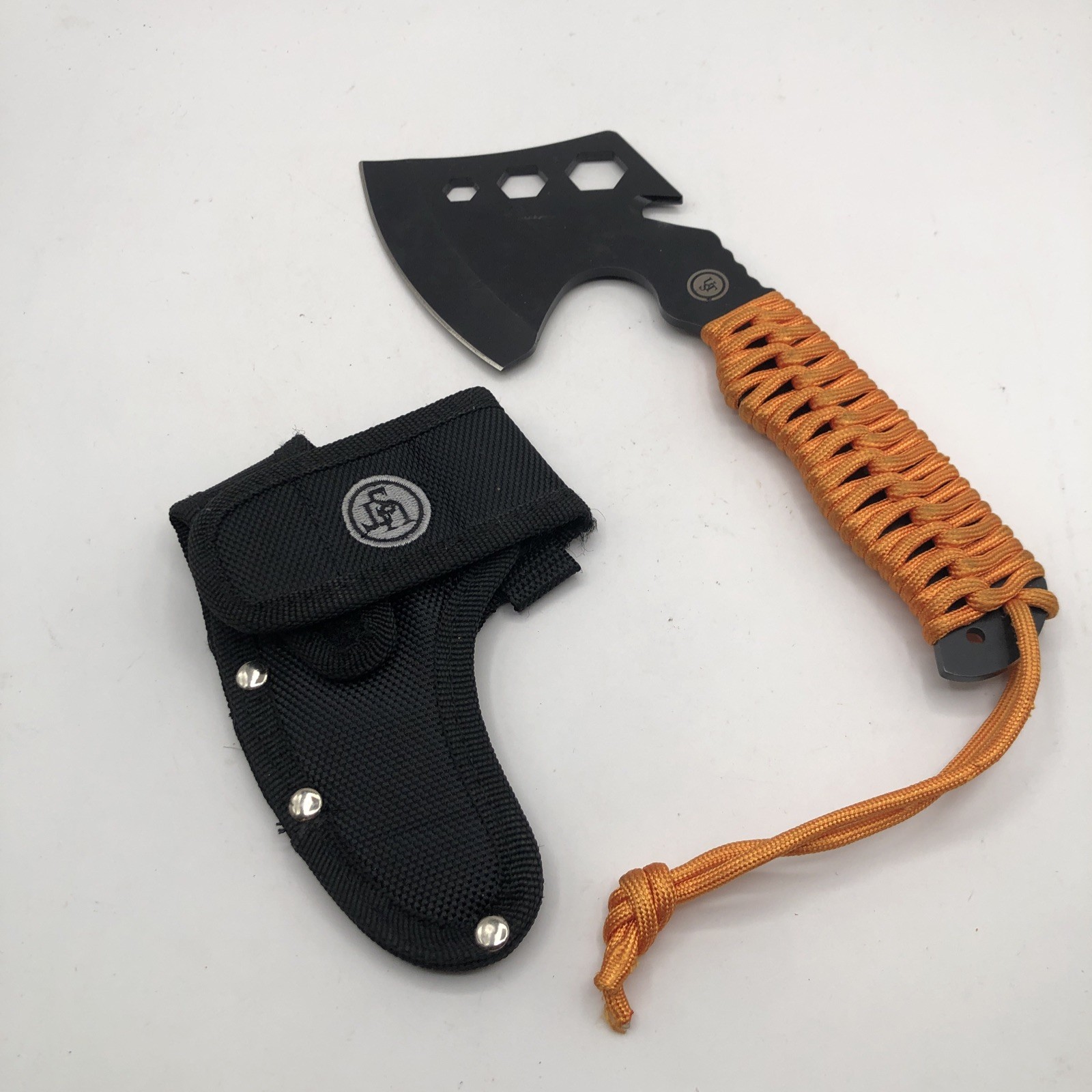 UST Survival Hatchet with Sheath + Gut Hook & Hex Wrench + Paracord 4″ Blade