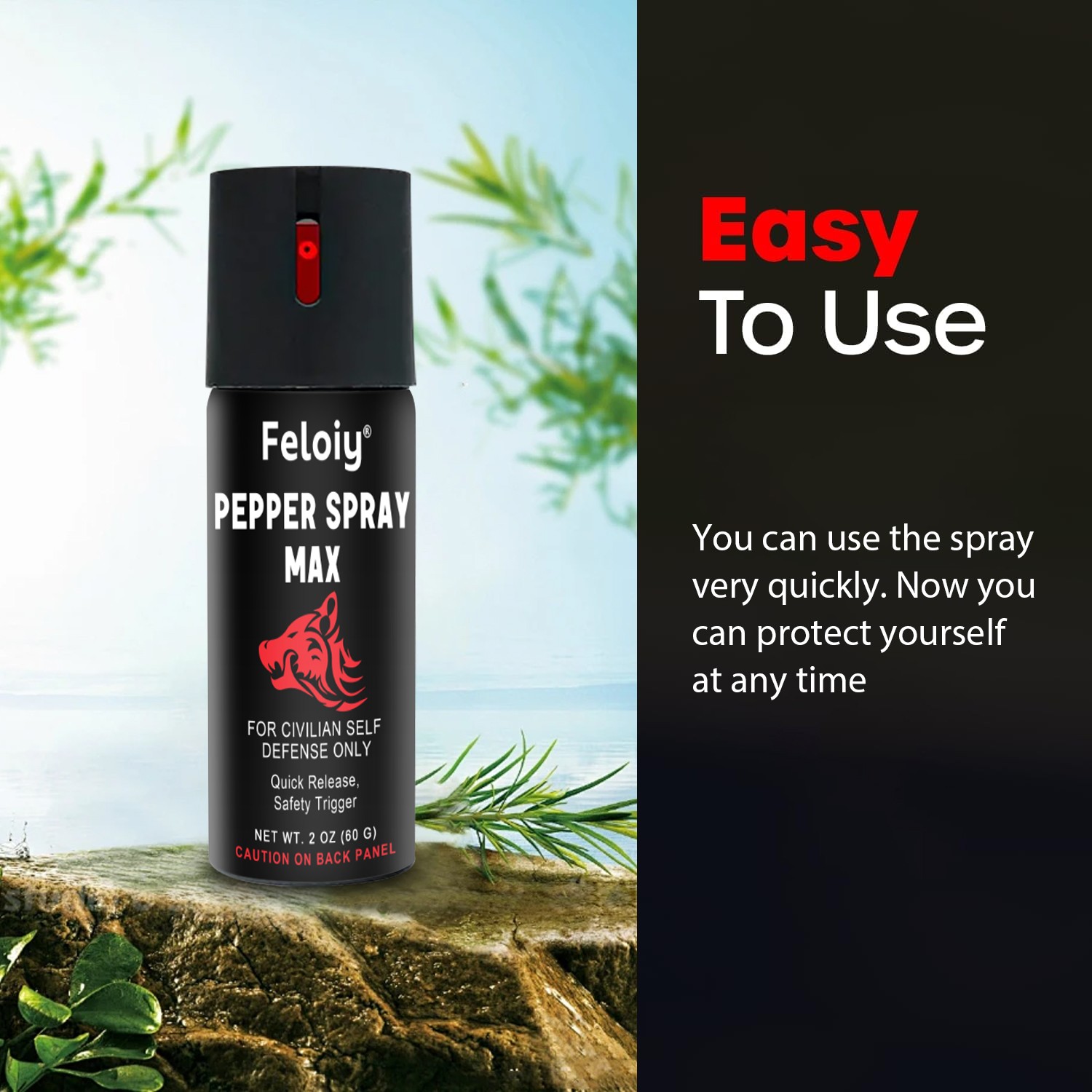 Magnum 3 Pepper Foam – Self Defense Pepper Spray 2 fl oz Free small spray