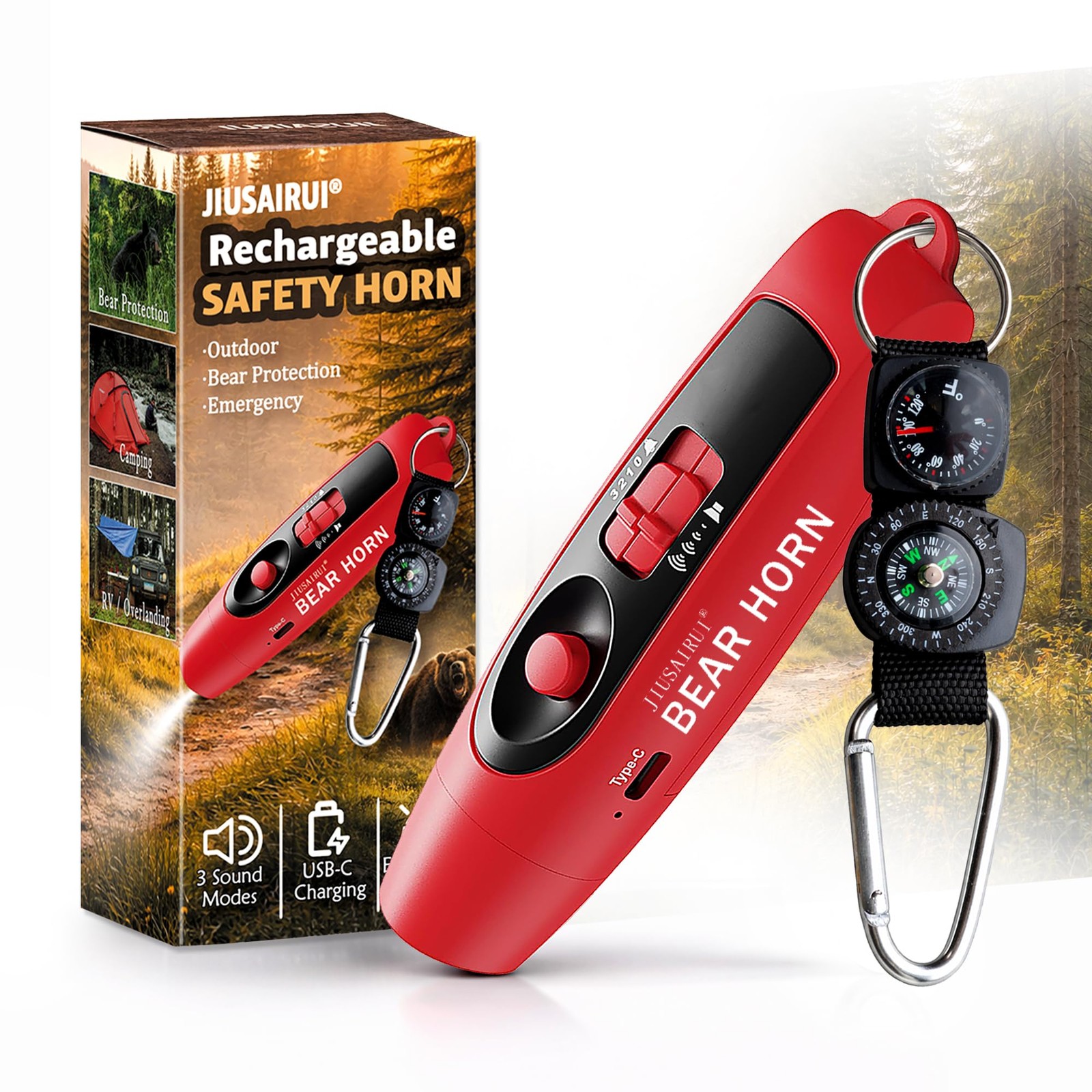 LED Rechargeable Air Horn – Bear Horn to Scare Bears – for Outdoor