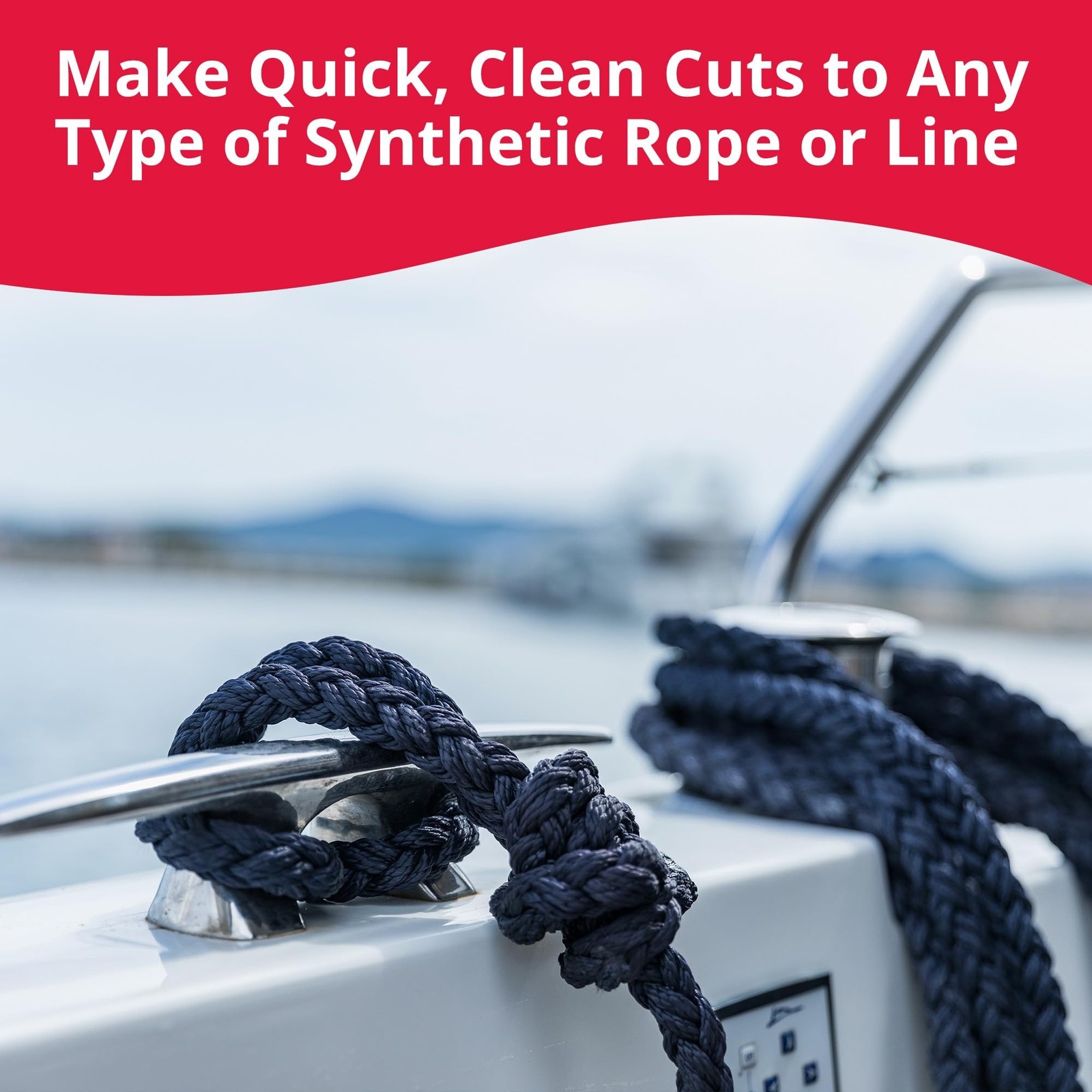 SeaSense Rope Cutting Gun for Fishing, Boating & Camping – 4’ Cord,