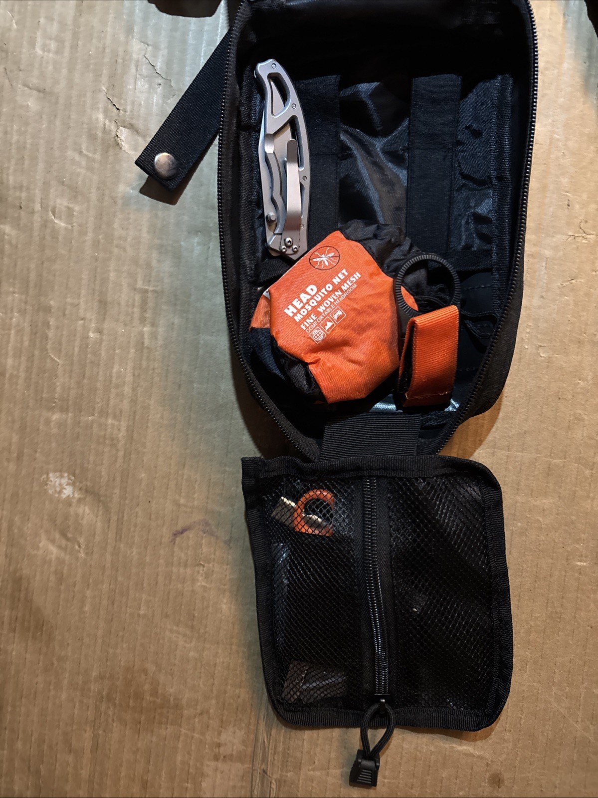 Ozark Trail Outdoor Survival Kit, 21 Piece, Flashlight Knife Fire Starters Pouch