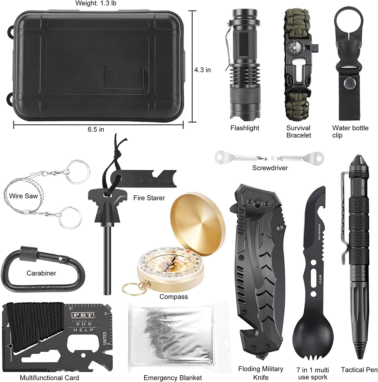 Survival kits 17 in 1, Emergency Survival Gear and Equipment, Cool Gadgets fo…
