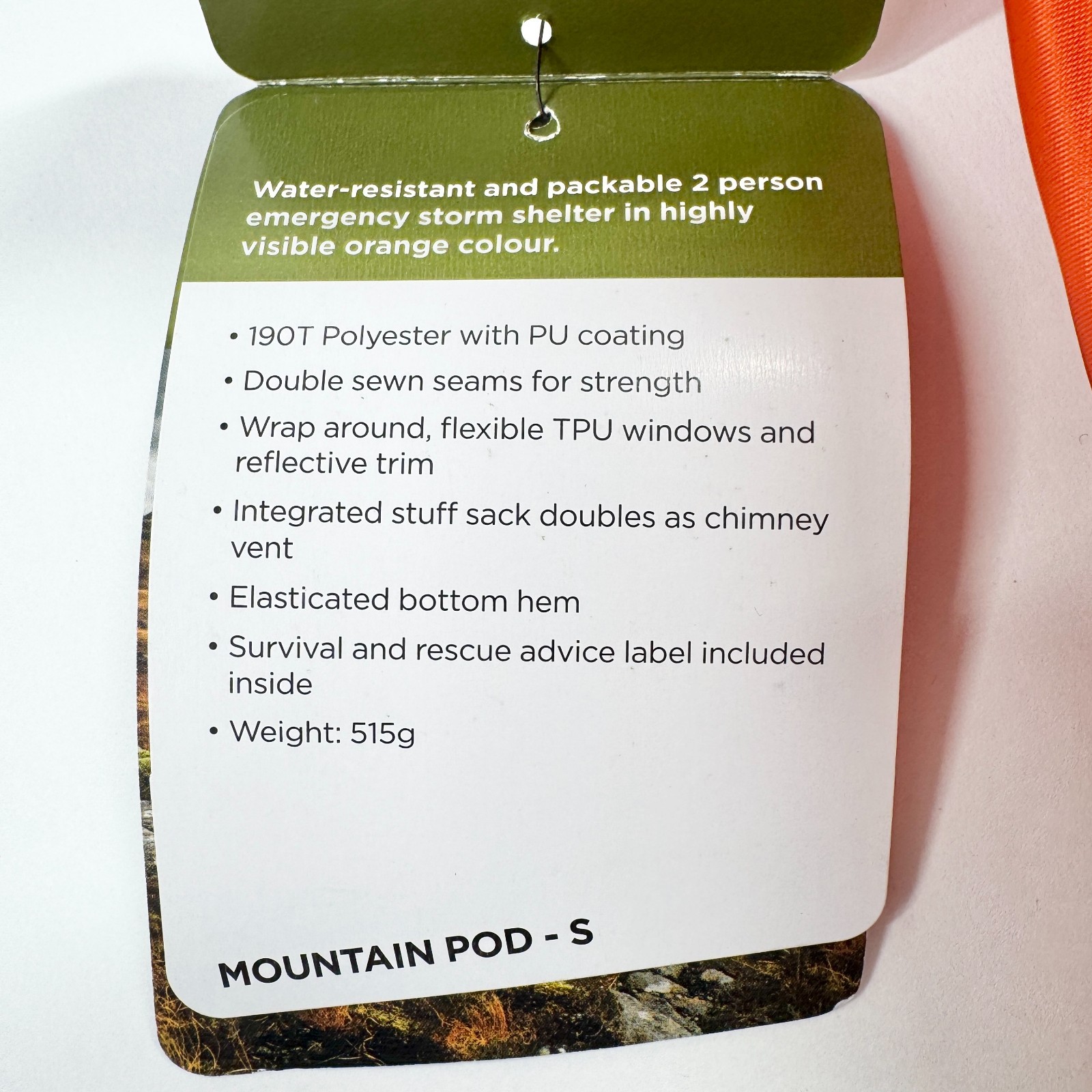 Trekmates Trek Mates Mountain Pod Emergency Shelter 2 Person Orange Brand New