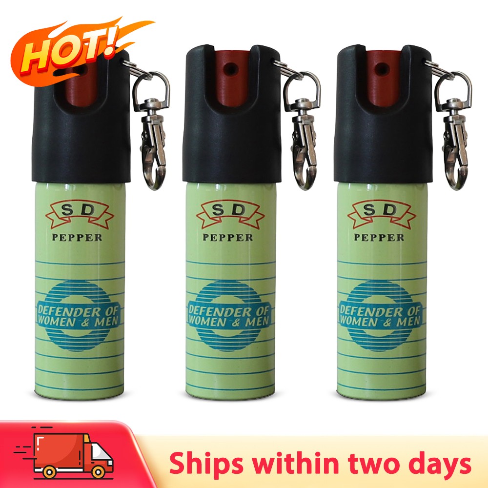 3 Pack Pepper Spray Keychain – Maximum Strength OC Spray Self Defense