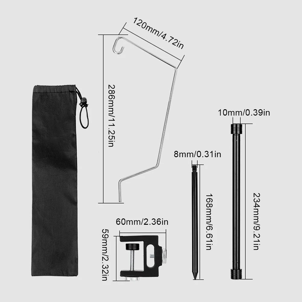 Lightweight Aluminum Light Stand for Camping Collapsible for Easy Carry