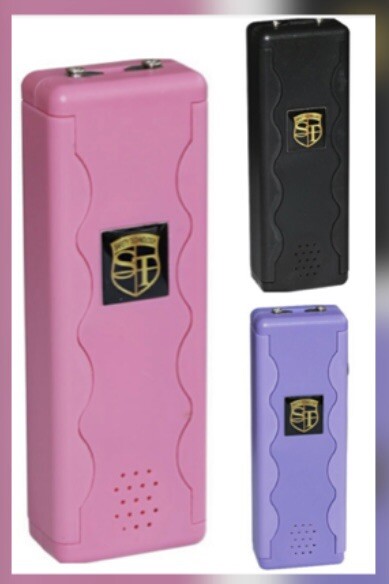 3 N 1 Alarm WOMEN Self Defense 4 ” STUN GUN Rechargeable LED FLASHLIGHT Personal