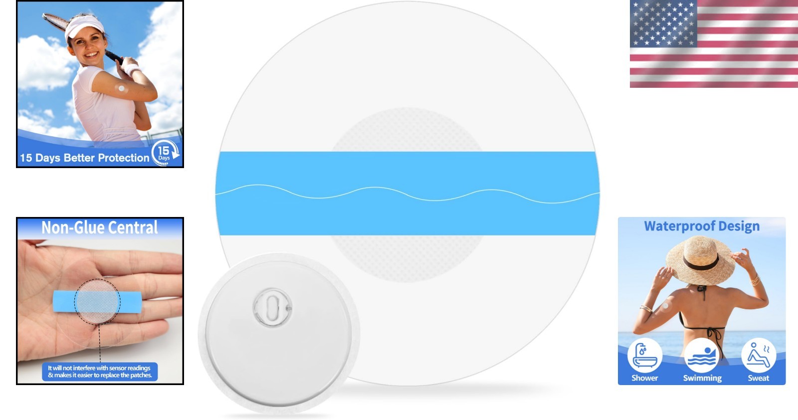 100Pack Libre 3 Plus Sensor Covers, Waterproof Freestyle Sensor Covers for Libre