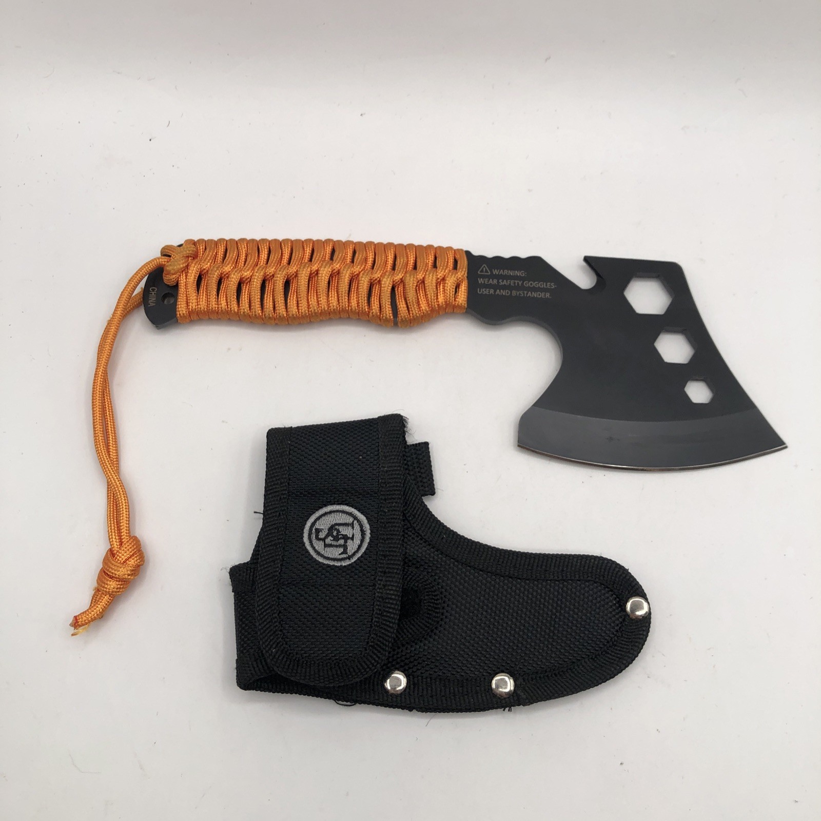 UST Survival Hatchet with Sheath + Gut Hook & Hex Wrench + Paracord 4″ Blade