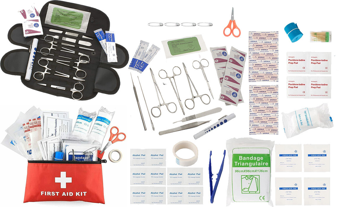 Premium IFAK first aid wound and suture military surgical natural disaster Kit