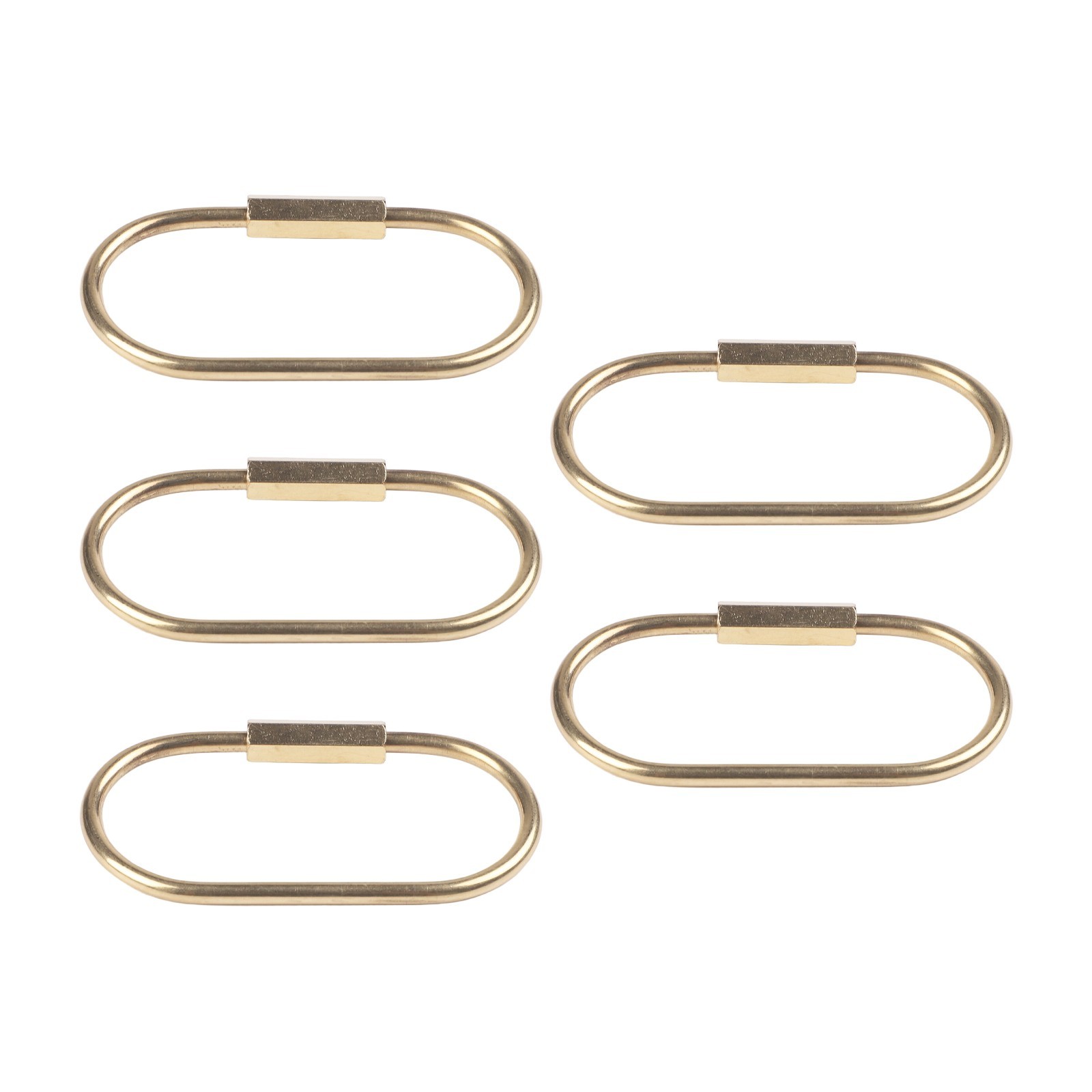 5pcs Brass Keychain Holder Clips for Car Keys and Handbags Outdoor Tool