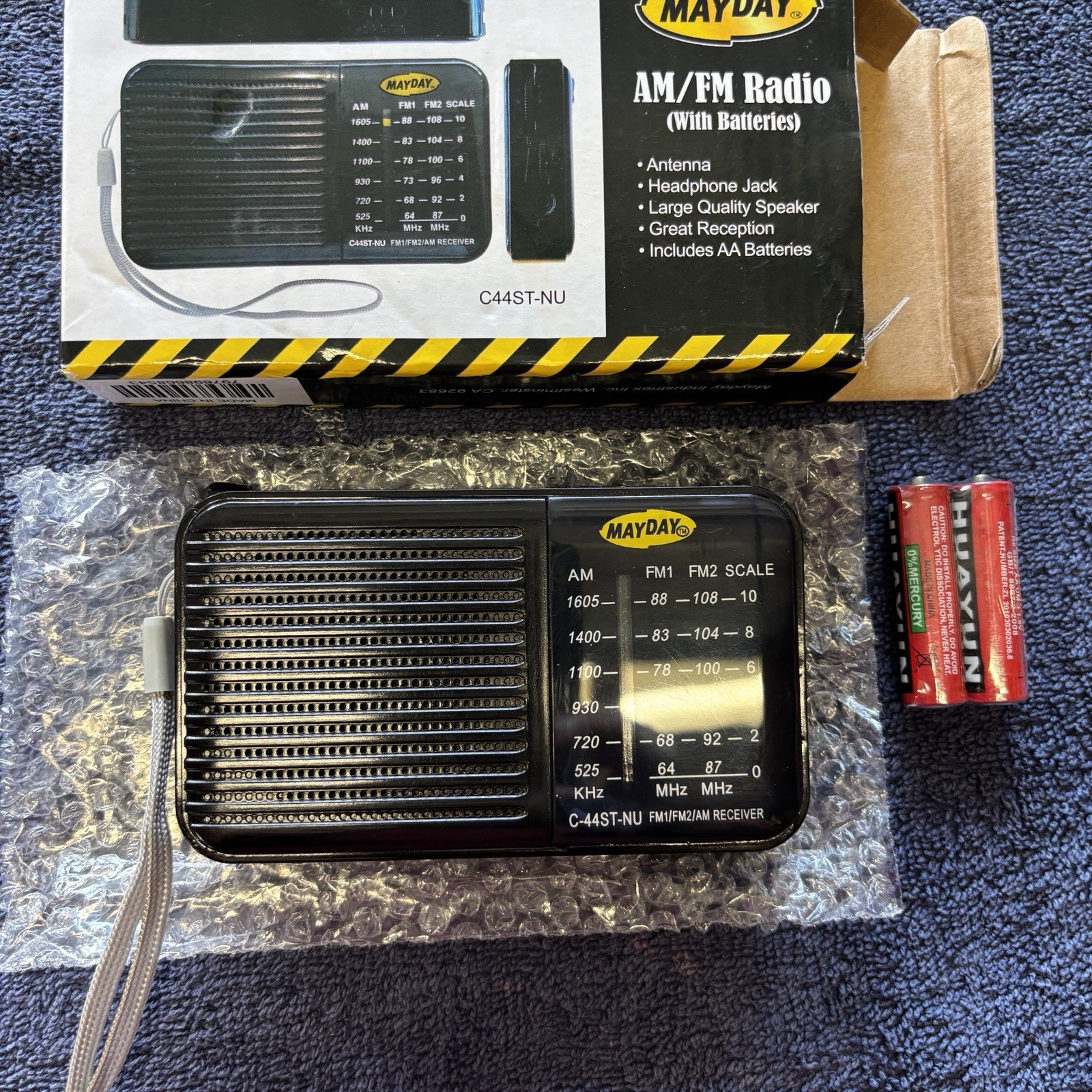 Mayday AM/FM Radio With Batteries Earthquake Kit Item