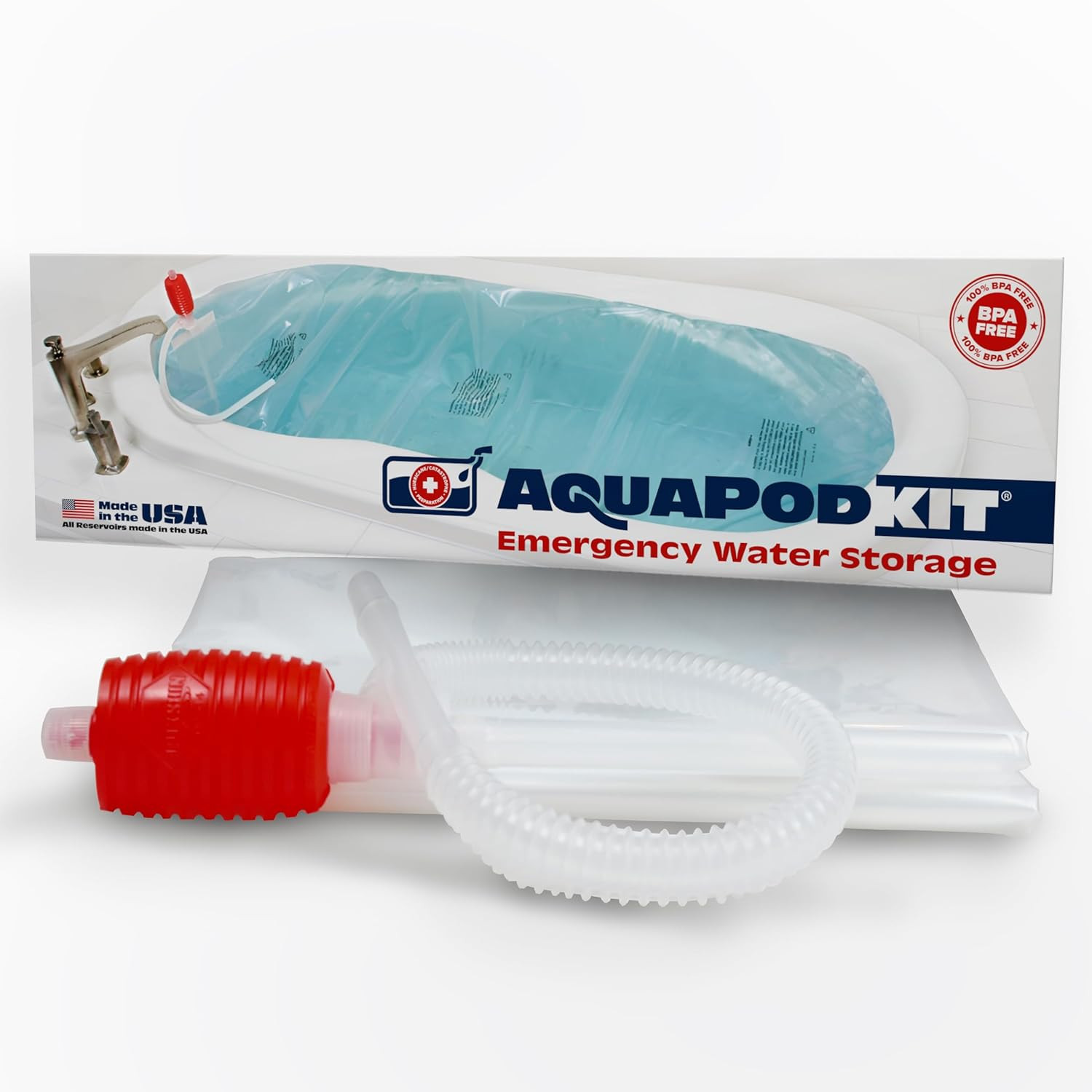 Made in USA – Emergency Bathtub Water Storage Bladder 65-100 Gallon Capacity – B