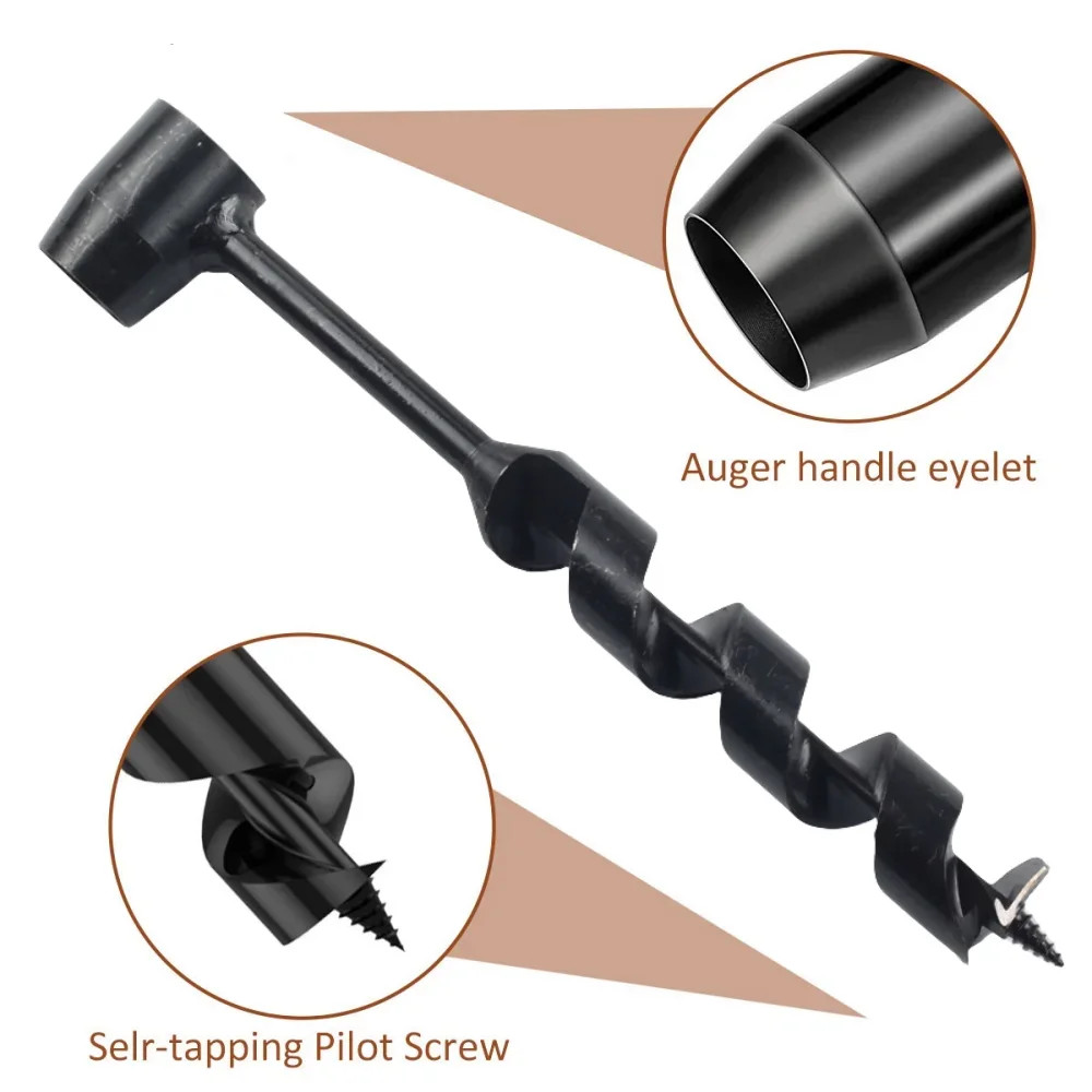 Bushcraft Hand Drill Carbon Steel Manual Auger Drill Portable Manual Survival Dr