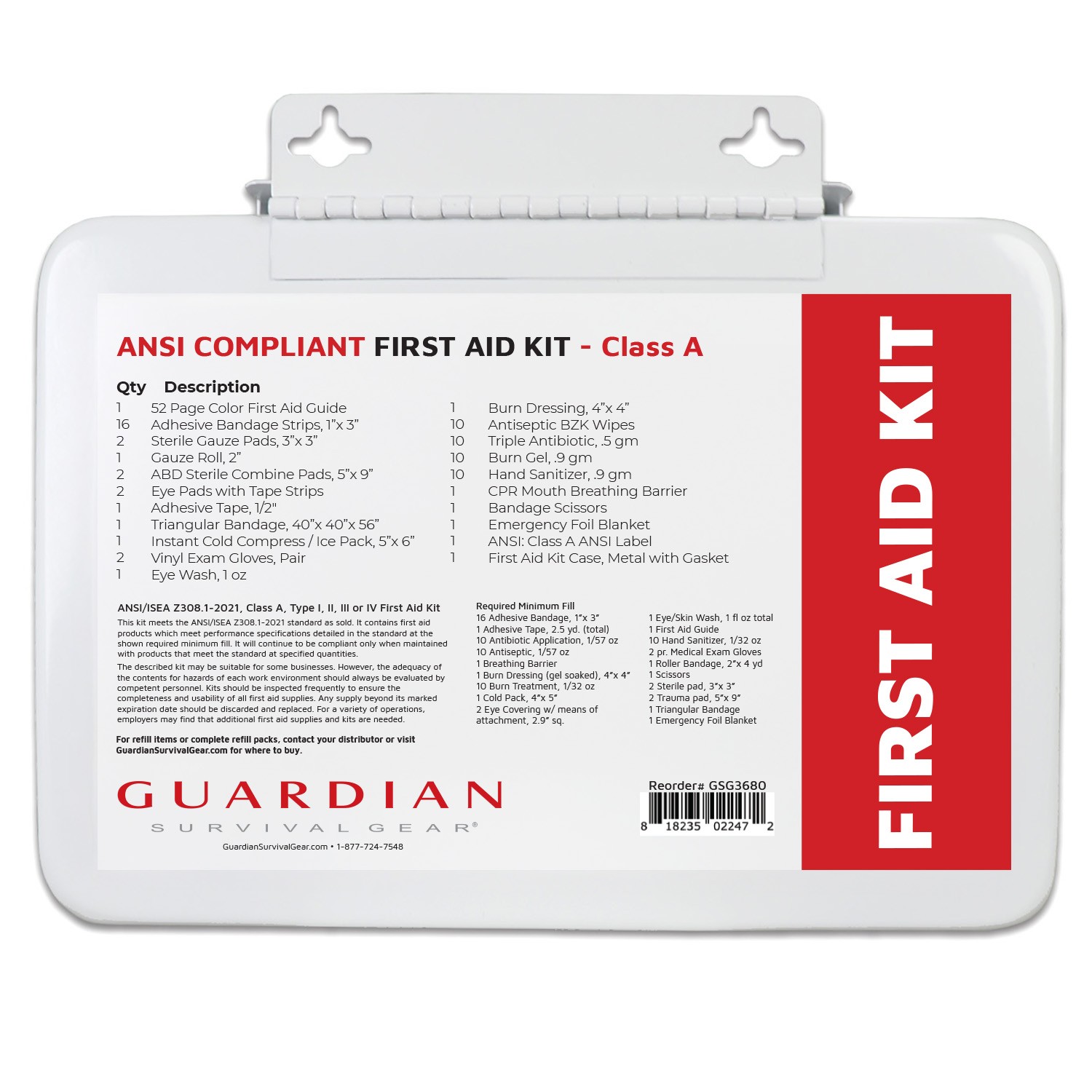 Guardian 10-25 Person First Aid Kit – Metal