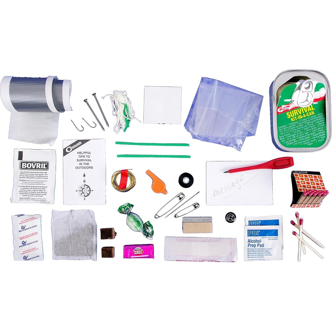Coghlan’s Survival Kit-in-a-Can 38 Essential Camping & Hiking Tools