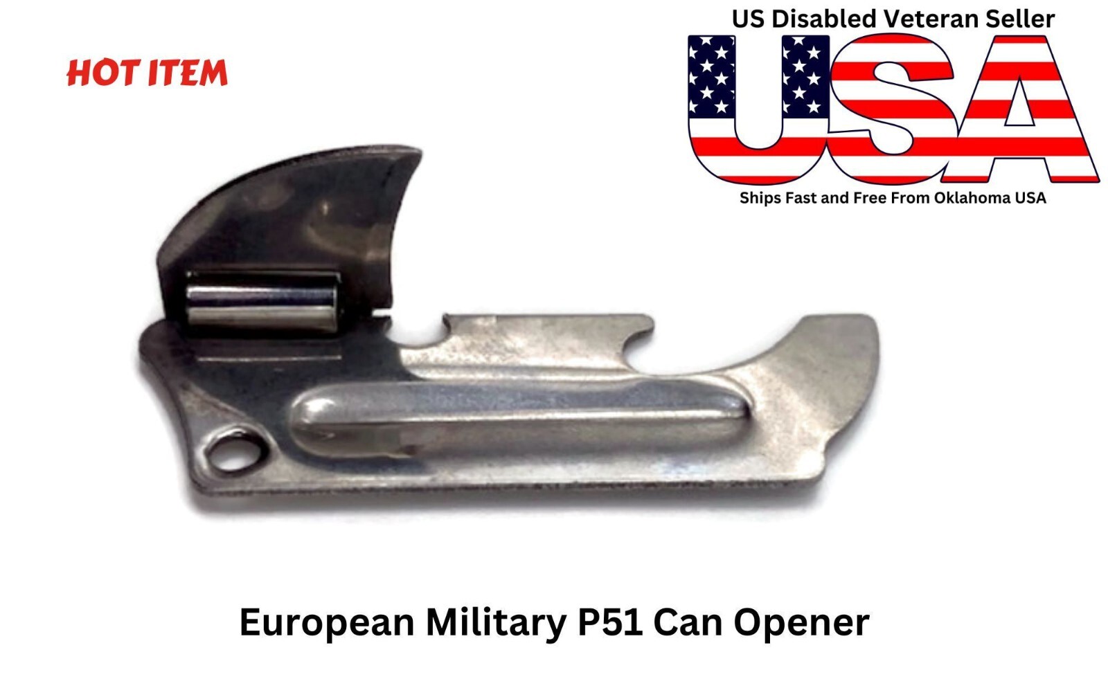 European Military P51 Can Opener Bottle Opener Ships Free From Oklahoma USA