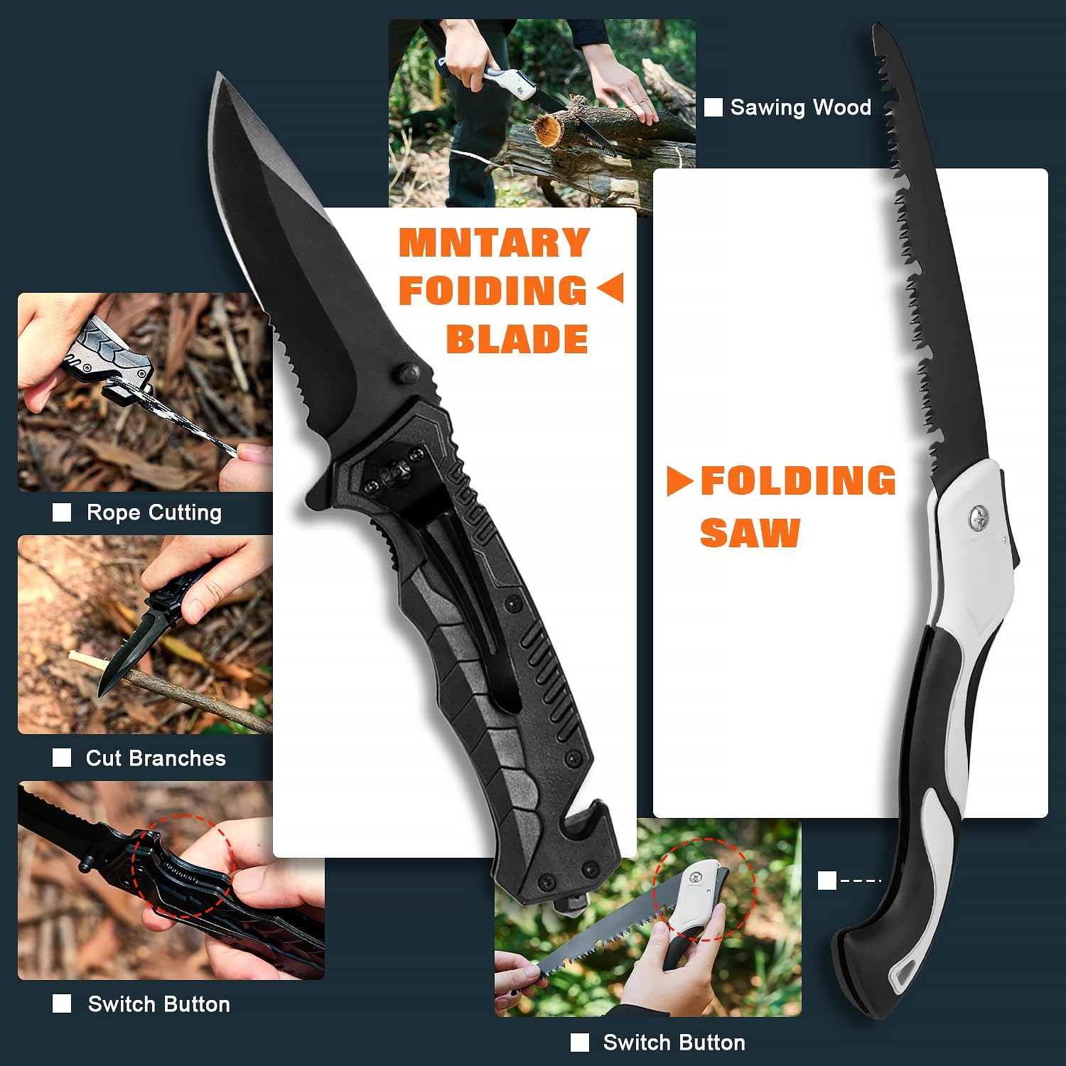 , Professional Survival Gear Set – First Aid Kit and Large Camping Backpack, …