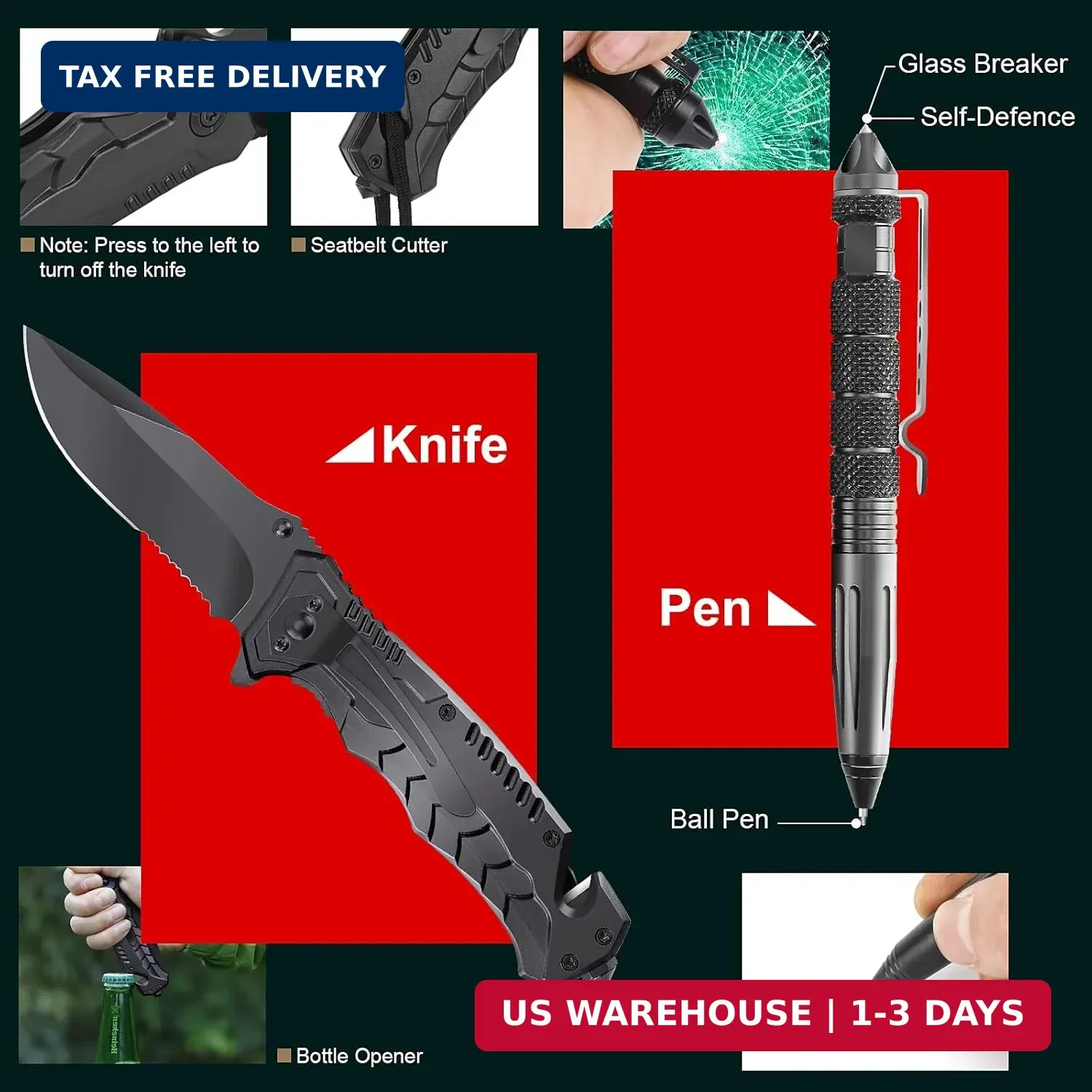 116-in-1 Survival Kit Emergency Gear Equipment Mens Gift Father’s Day Gift Dad