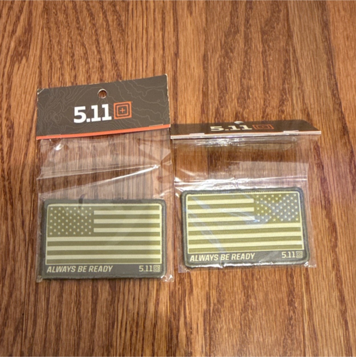 5.11 Adhesive Morale Patch Set Green Black Fabric for Backpacking Camping Hiking