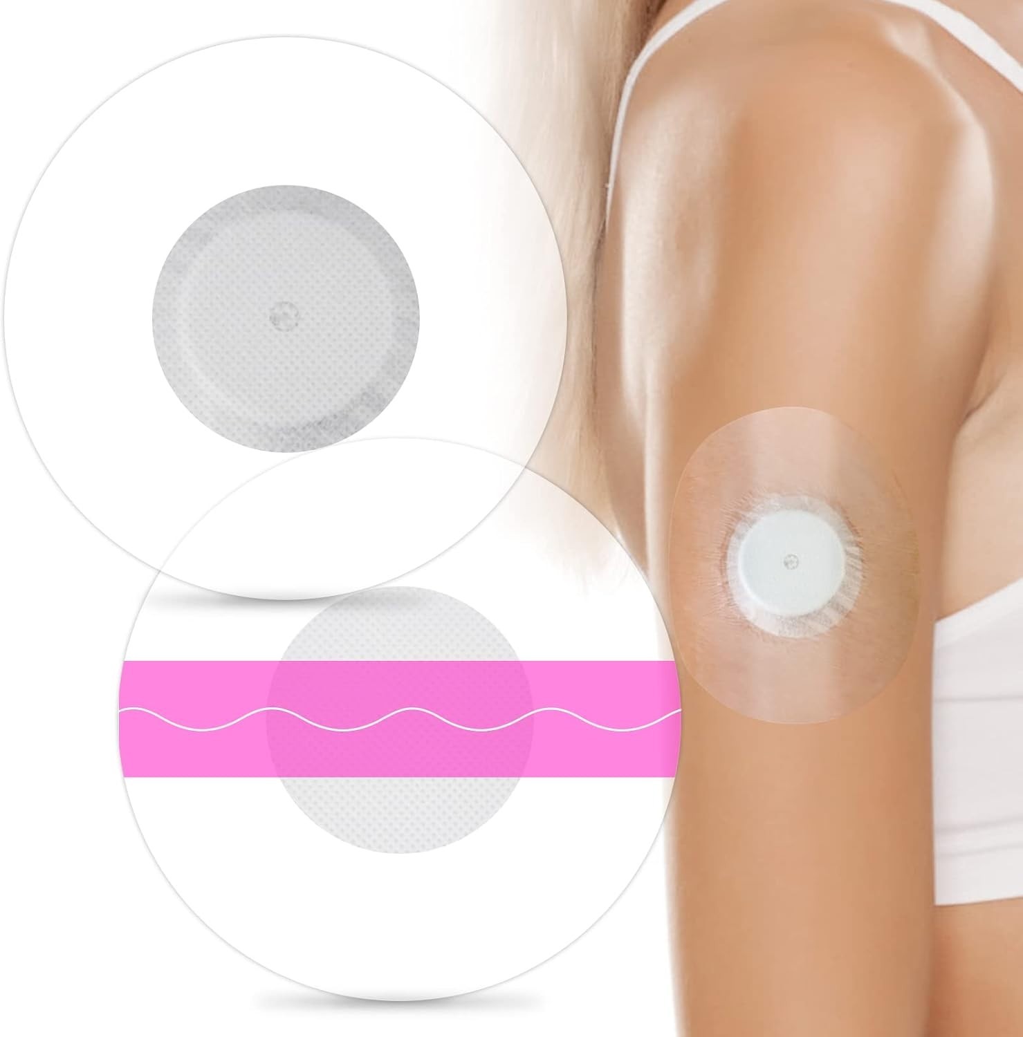Precut 60-Pack Libre Sensor Adhesive Patches – Strong, Skin-Friendly Protection