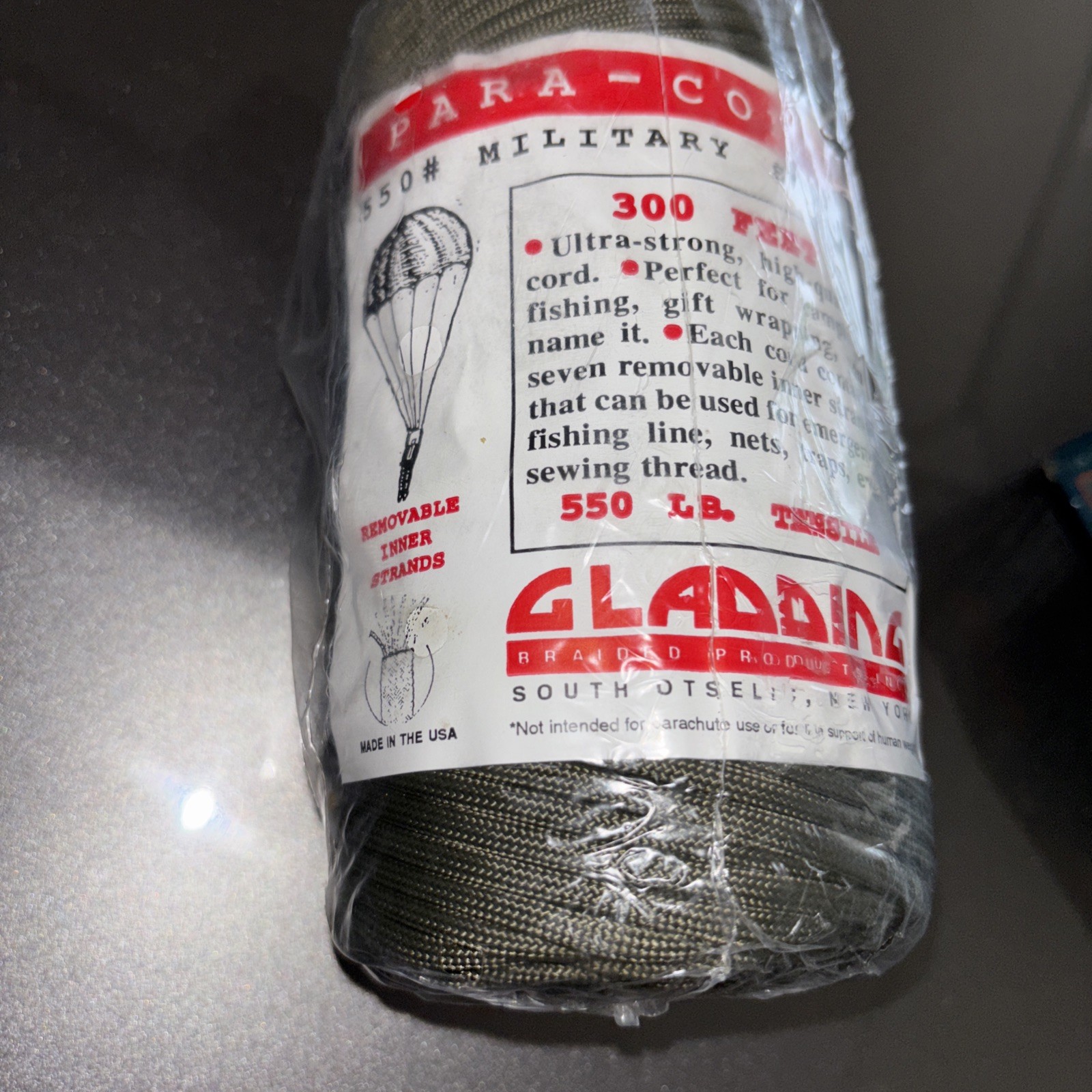 Gladding Nylon Cord 300 Feet New