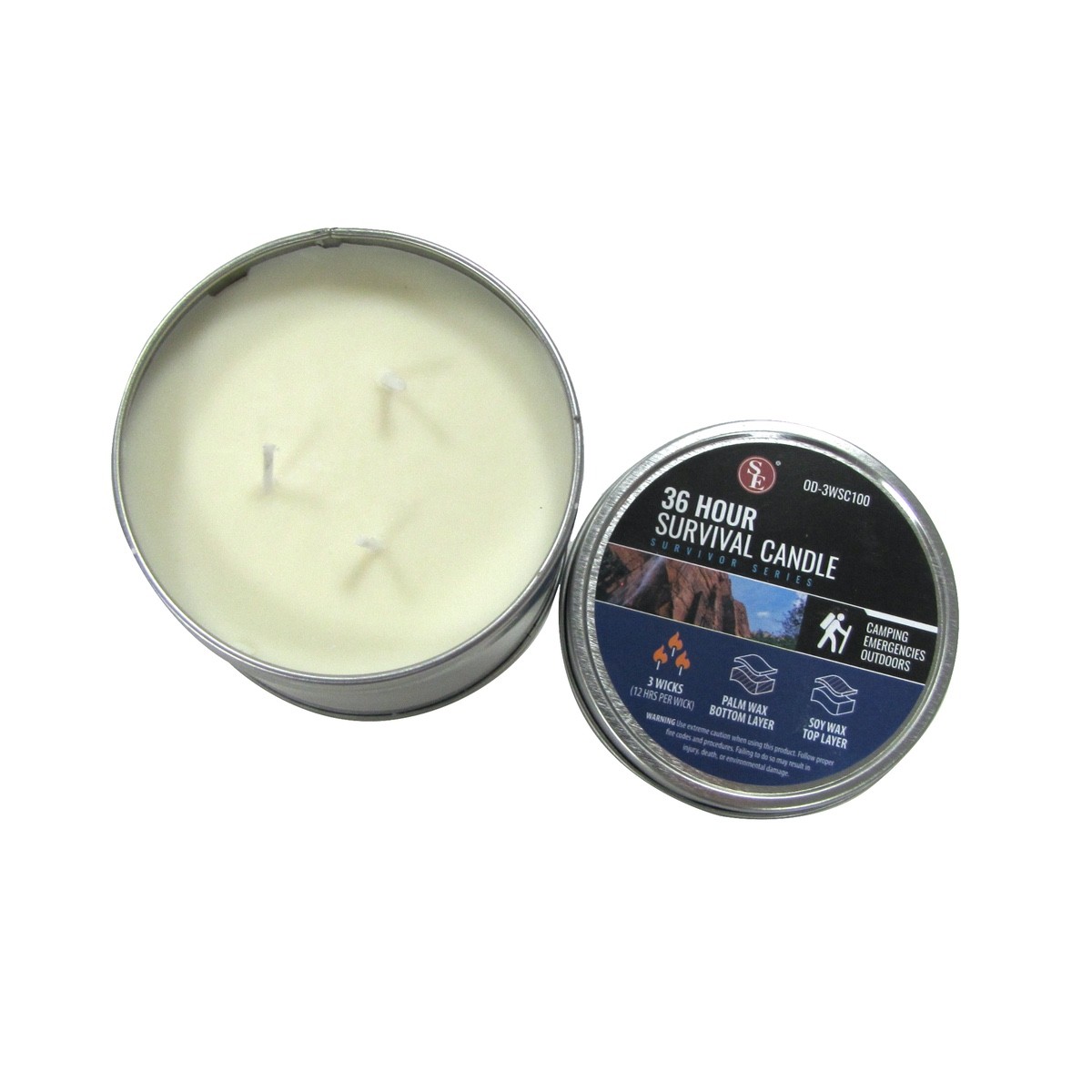 36 Hour Soy Camp Survival Candle Emergency Rescue Gear Doomsday Prepper Supply