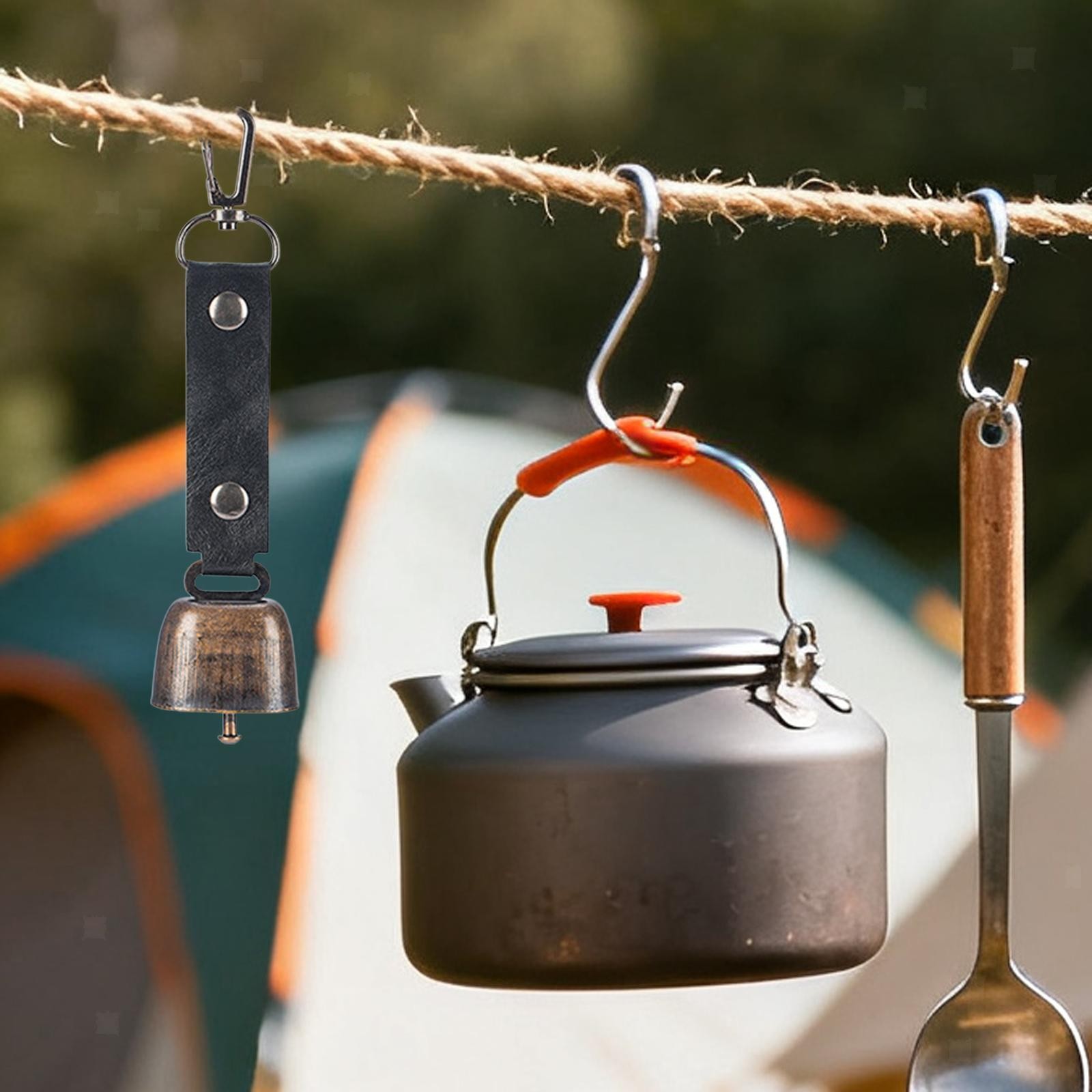 2x Loud Bear Bells Compact Backpacks Pendants for Trikking Survival Climbing