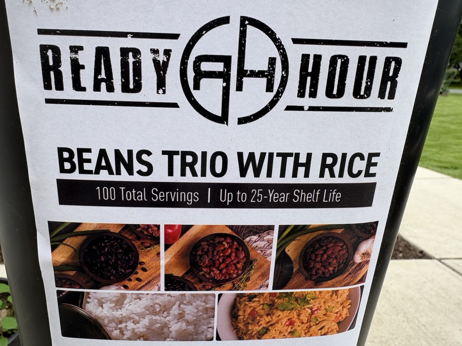 Beans & Rice Trio Large Bucket Bulk 100 Servings 30 Year Emergency Food Storage