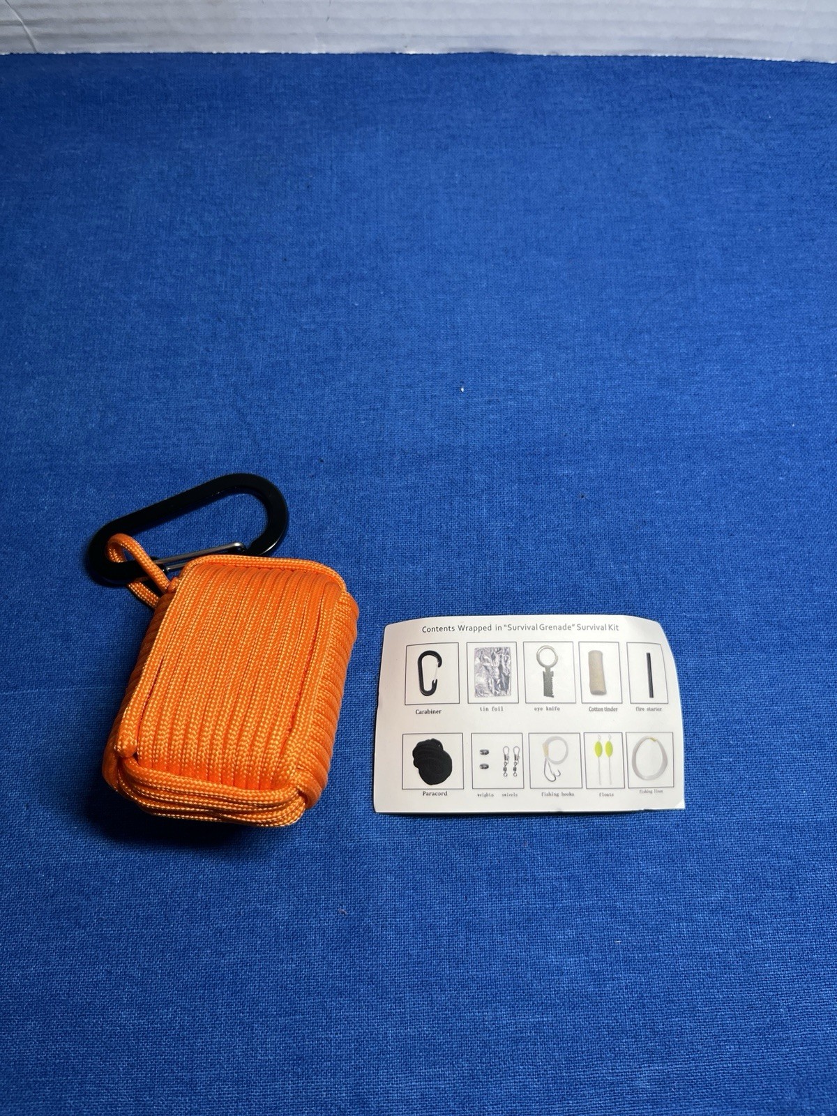 Paracord Survival Kit Grenade-10 Pieces-Paracord-With Compass
