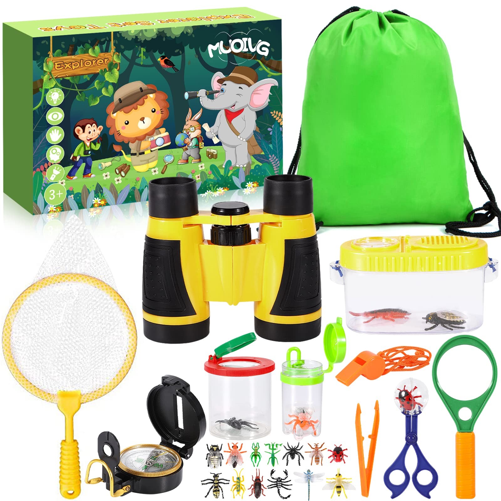 Explorer Set for Kids, Binoculars for Kids 23 Piece Explorer Set with Inse…