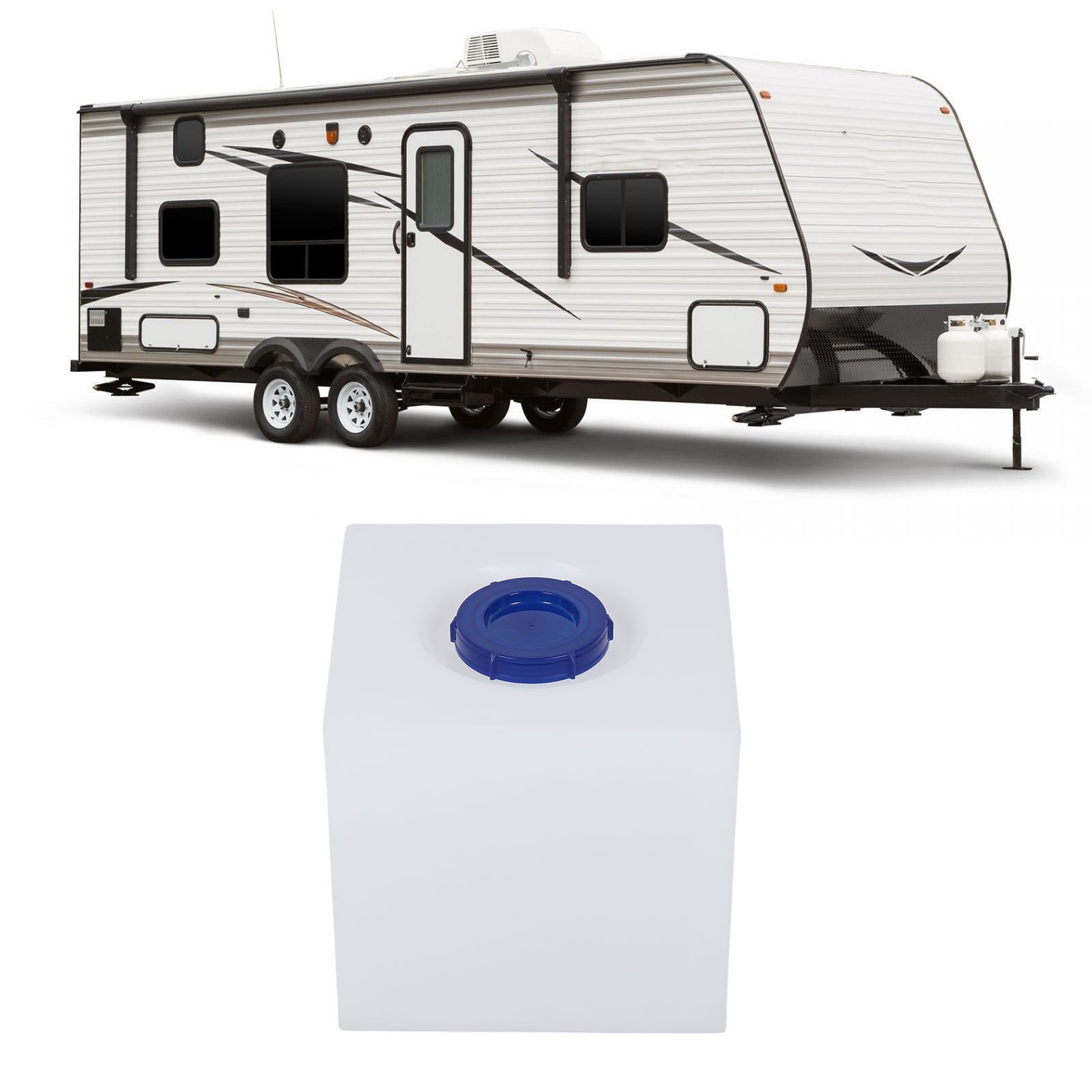 8 Gallon RV Water Holding Tank Durable Leak Proof Water Storage For C WHYT