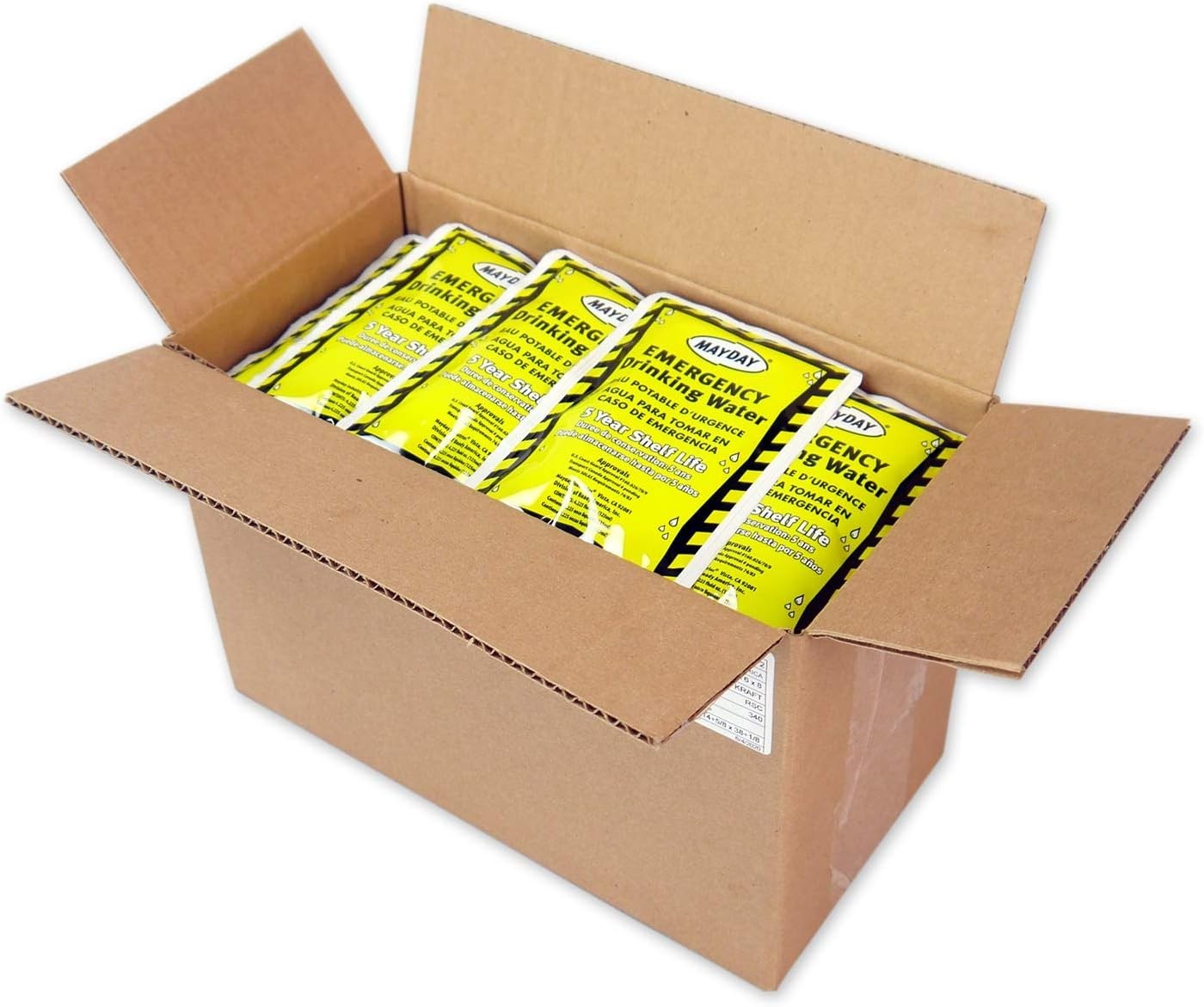 5- Shelf Life Mayday Water Pouches – Leak-Proof Survival Essential, 50 Pack