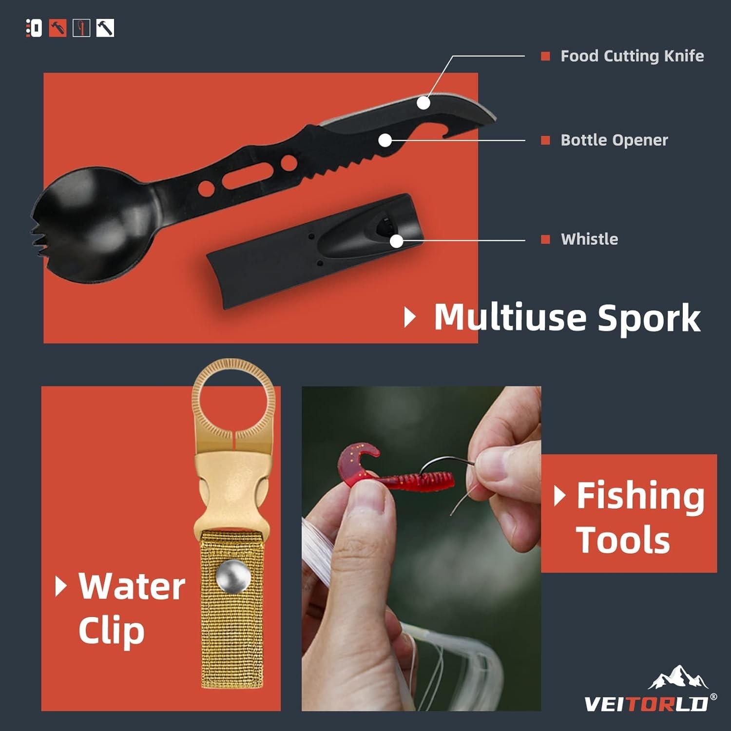 Lightweight Survival Gear 12-in-1 Kit – Essential for Fishing, Camping & Hunting