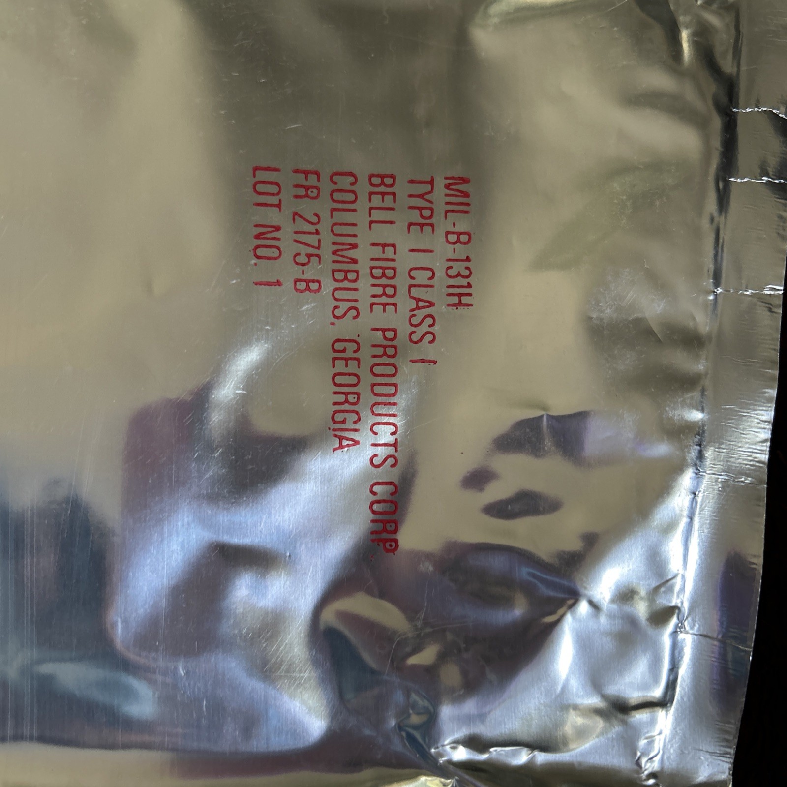 Rifle Bag A Moisture Barrier – MIL-B-131H – 2 LRG Bags 46”tall 14” to 6” wide