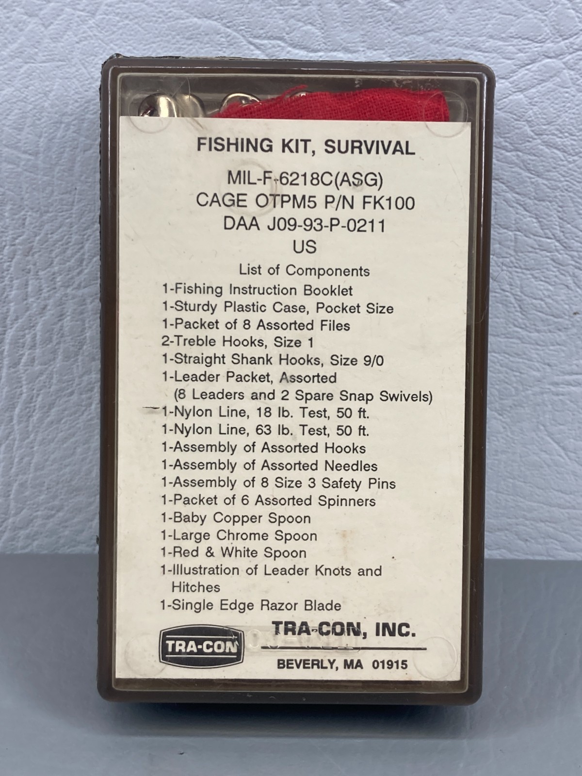 Vintage TRA CON Survival USAF Emergency Fishing Kit Original 1980s New Sealed