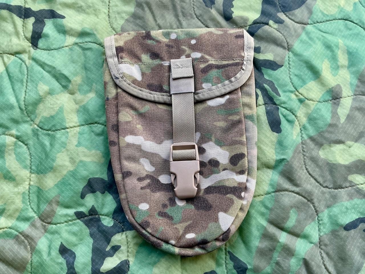 2011 Army Military Surplus Entrenching E Tool Shovel & Multicam Pouch Carrier GI