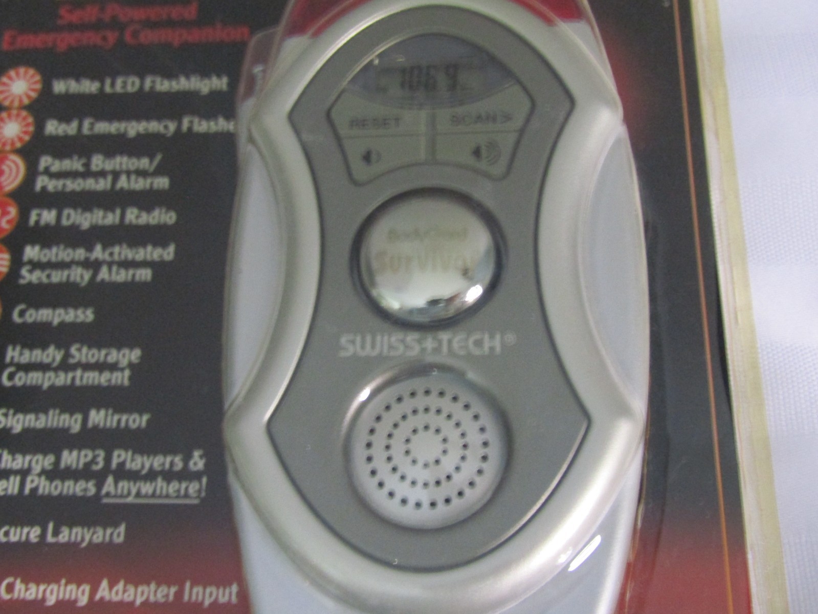 BodyGard Series Survivor 12-in-1 Self-Powered Emergency Radio Swiss+Tech