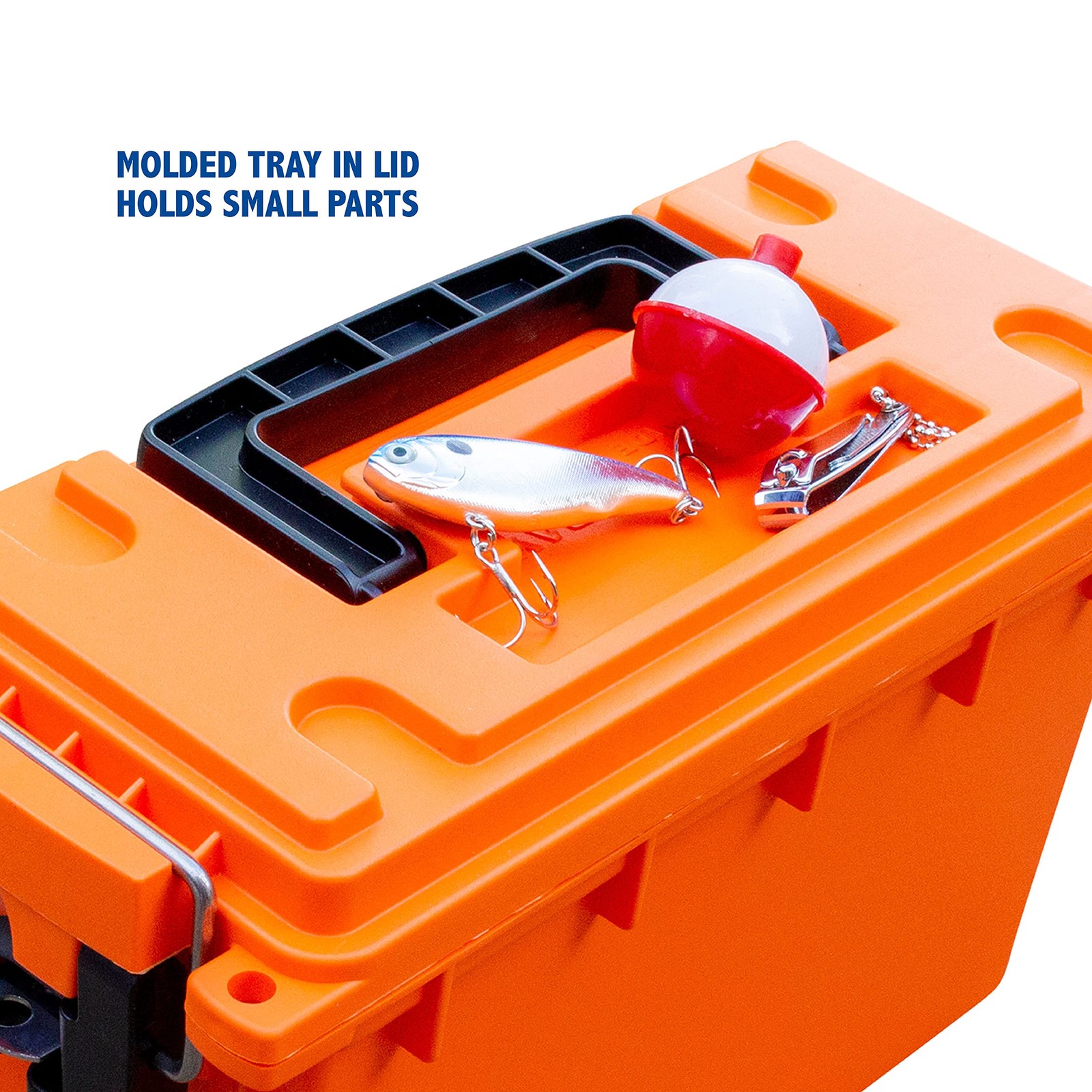 Sheffield 12680 Marine Storage Box, Dry Box 11.25″ L x 5″ W x 7.25″ H, Orange