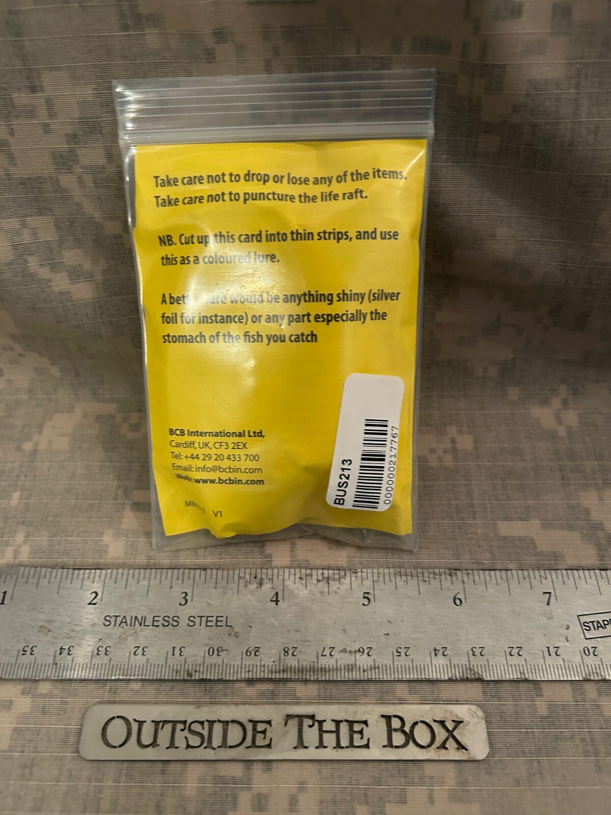 Emergency/Survival: BCB Liferaft Fishing Kit, Ultralight, Pocket Sized, Compact
