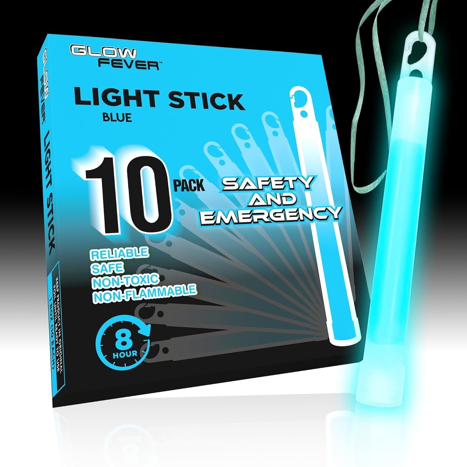 NEW Emergency Safety Military Grade Glowsticks; 10PCS, 6″ Ultra Bright Gl
