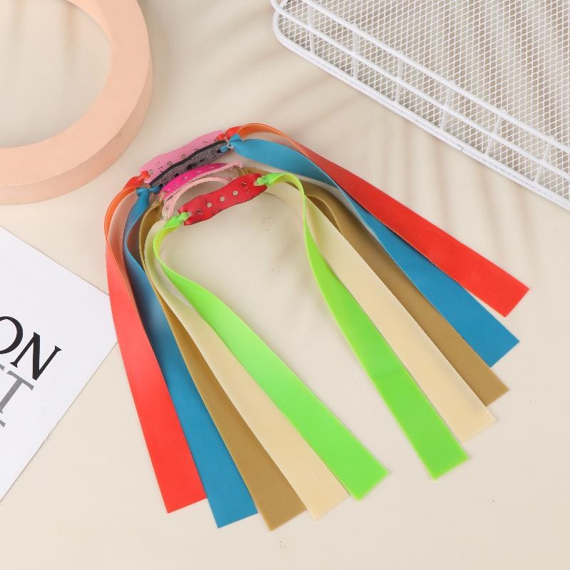 10Pcs Large Slingshot Hunting Powerful Flat Rubber Band 0.8/1mm High Elasticity